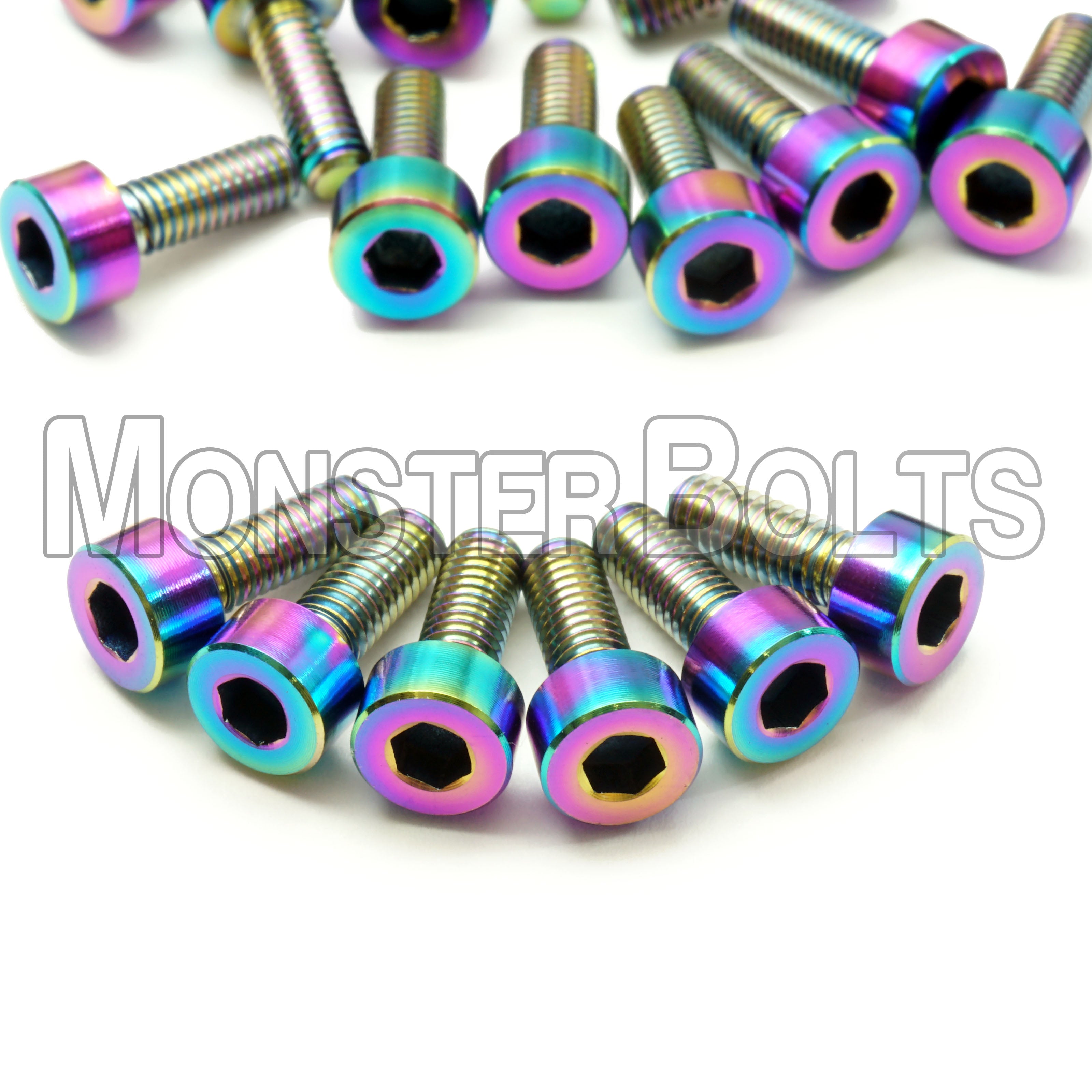 Oil Slick Anodized Titanium, Guitar Saddle Intonation Screws - Floyd Rose Tremolo