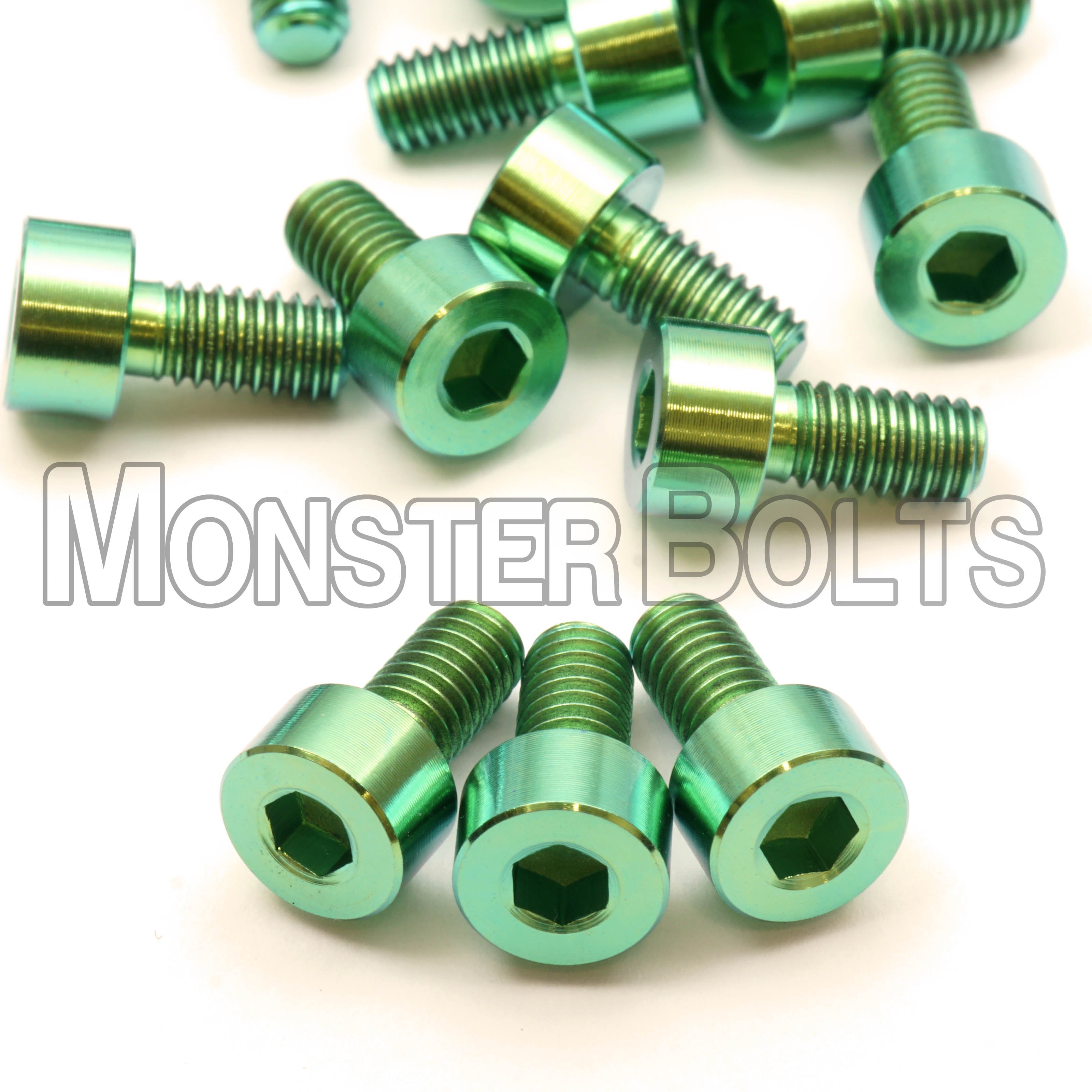 Titanium Guitar Locking Nut Screws, Green Anodized - Floyd Rose Tremolo