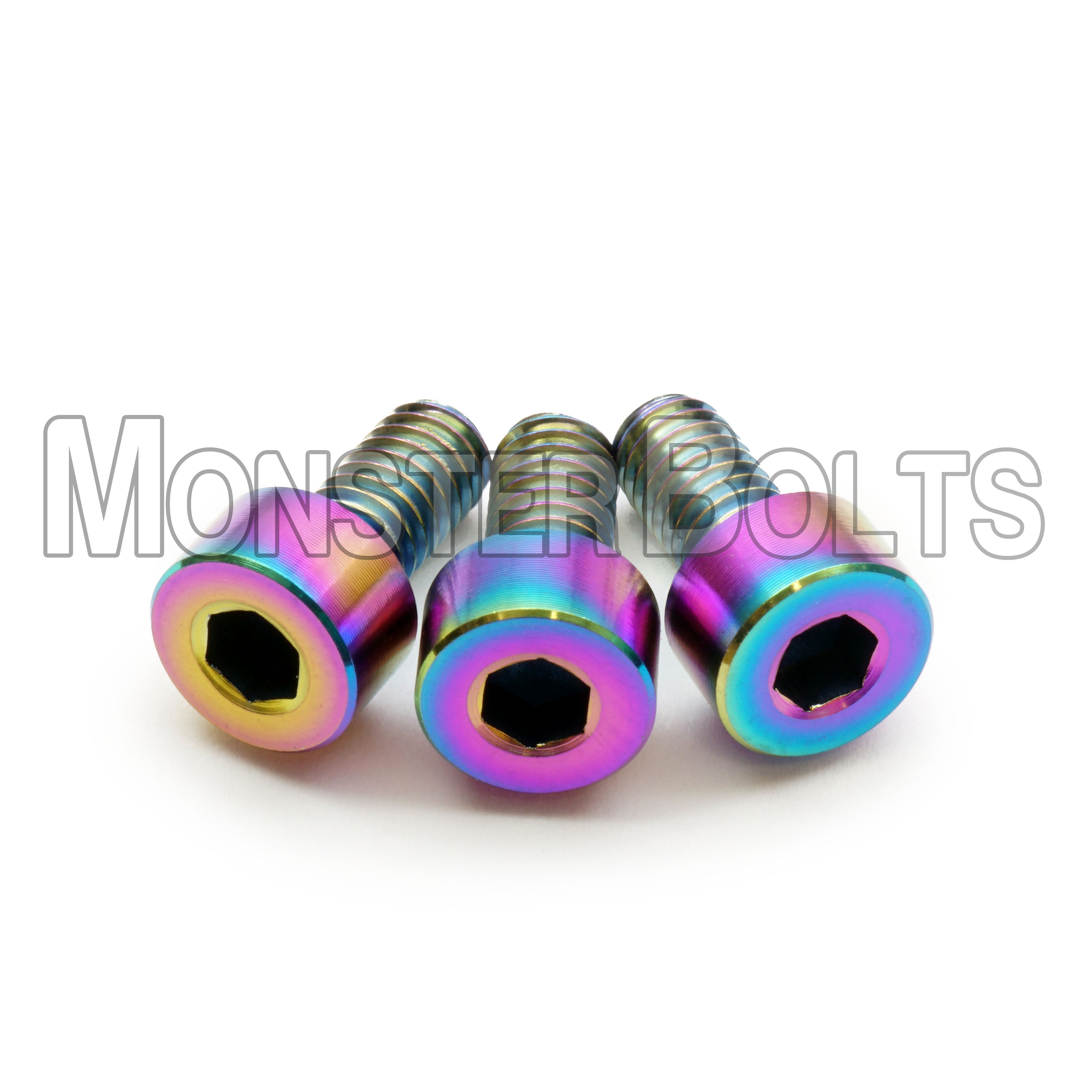 Titanium Guitar Locking Nut Screws, Oil Slick Anodized - Floyd Rose Tremolo