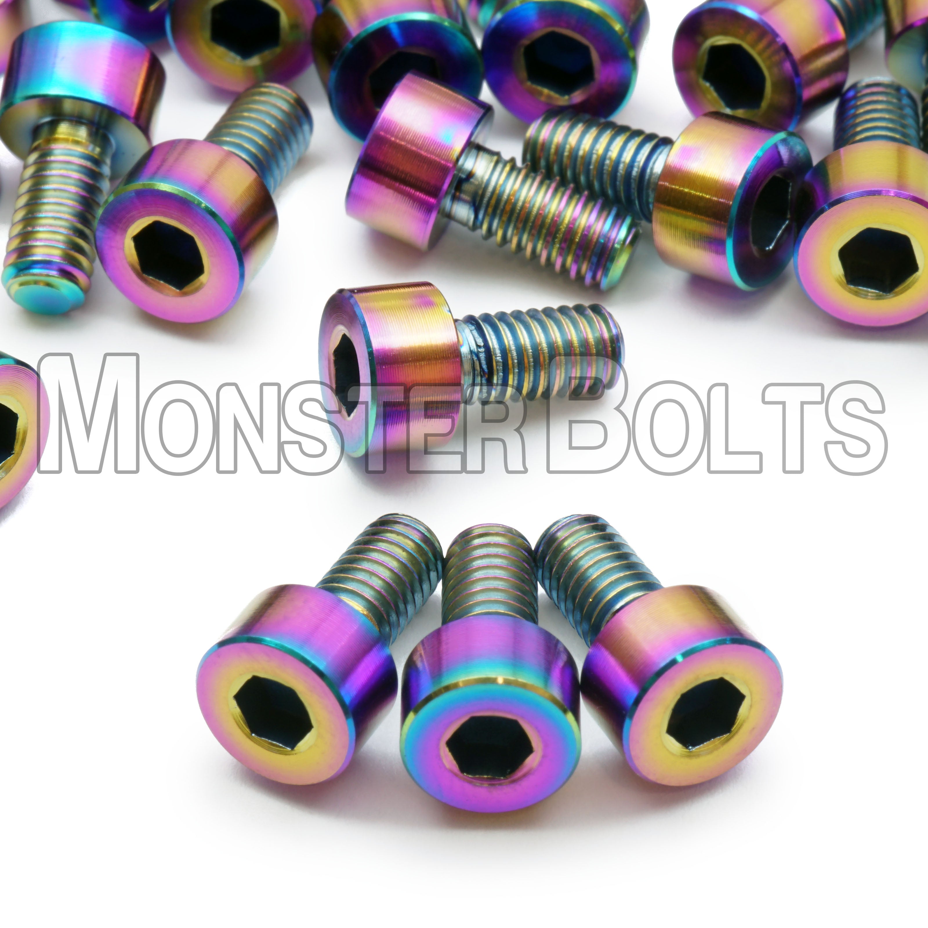 Titanium Guitar Locking Nut Screws, Oil Slick Anodized - Floyd Rose Tremolo