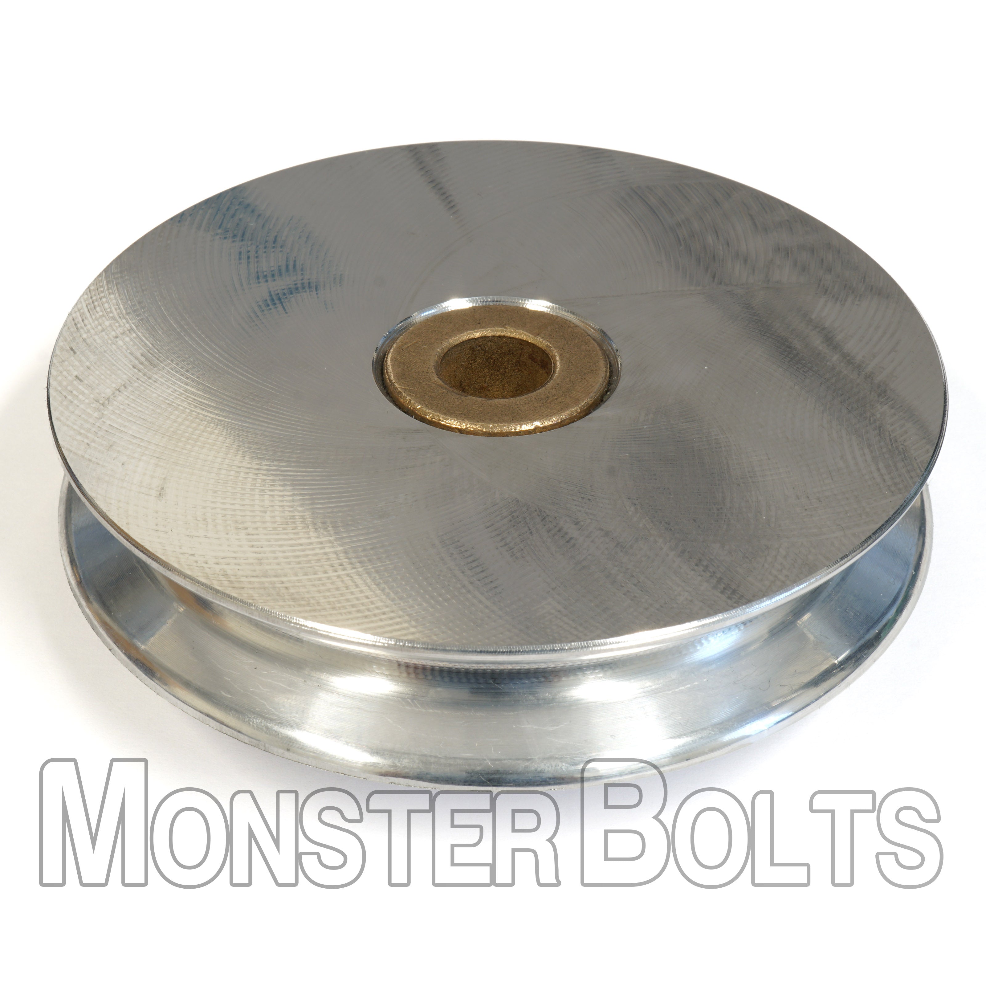 4" × 3/4" Aluminum Sheave, 1/2" Oilite® Bronze Bushing – USA-Made (PWC Lift)