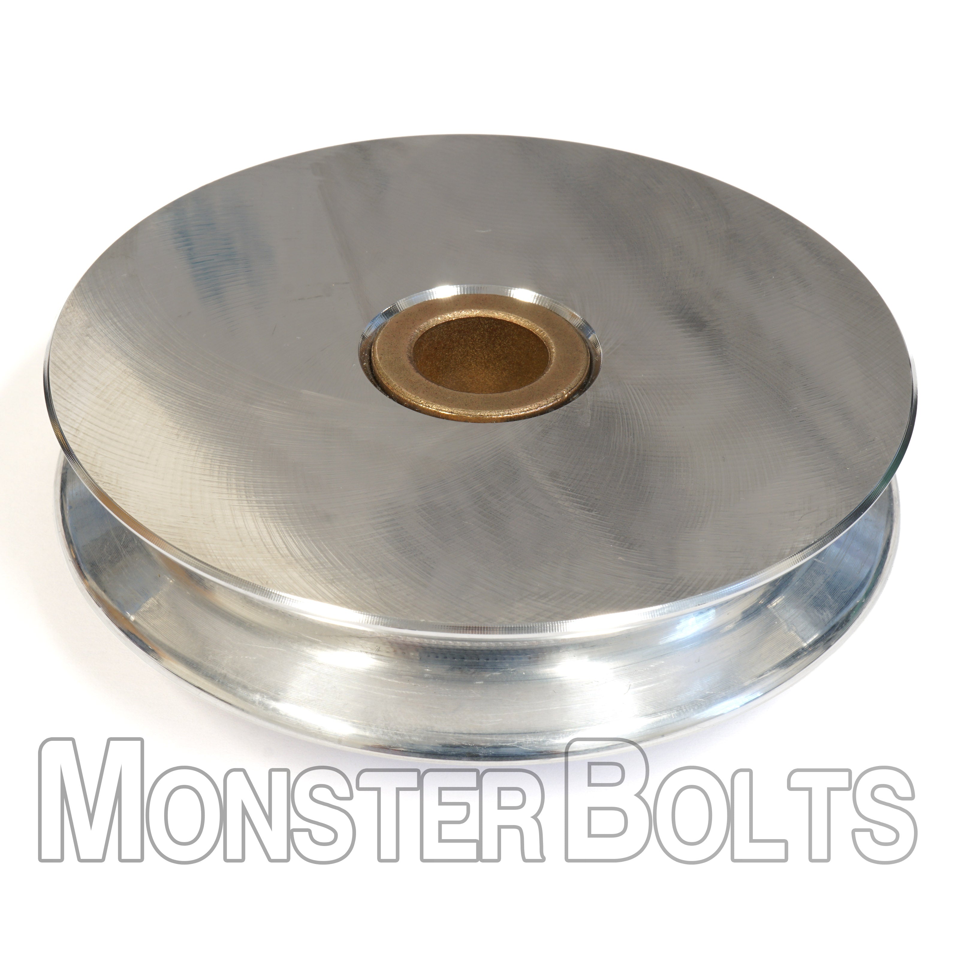 4" × 3/4" Aluminum Sheave, 5/8" Oilite® Bronze Bushing – USA-Made (Runabout & Pontoon Lift)