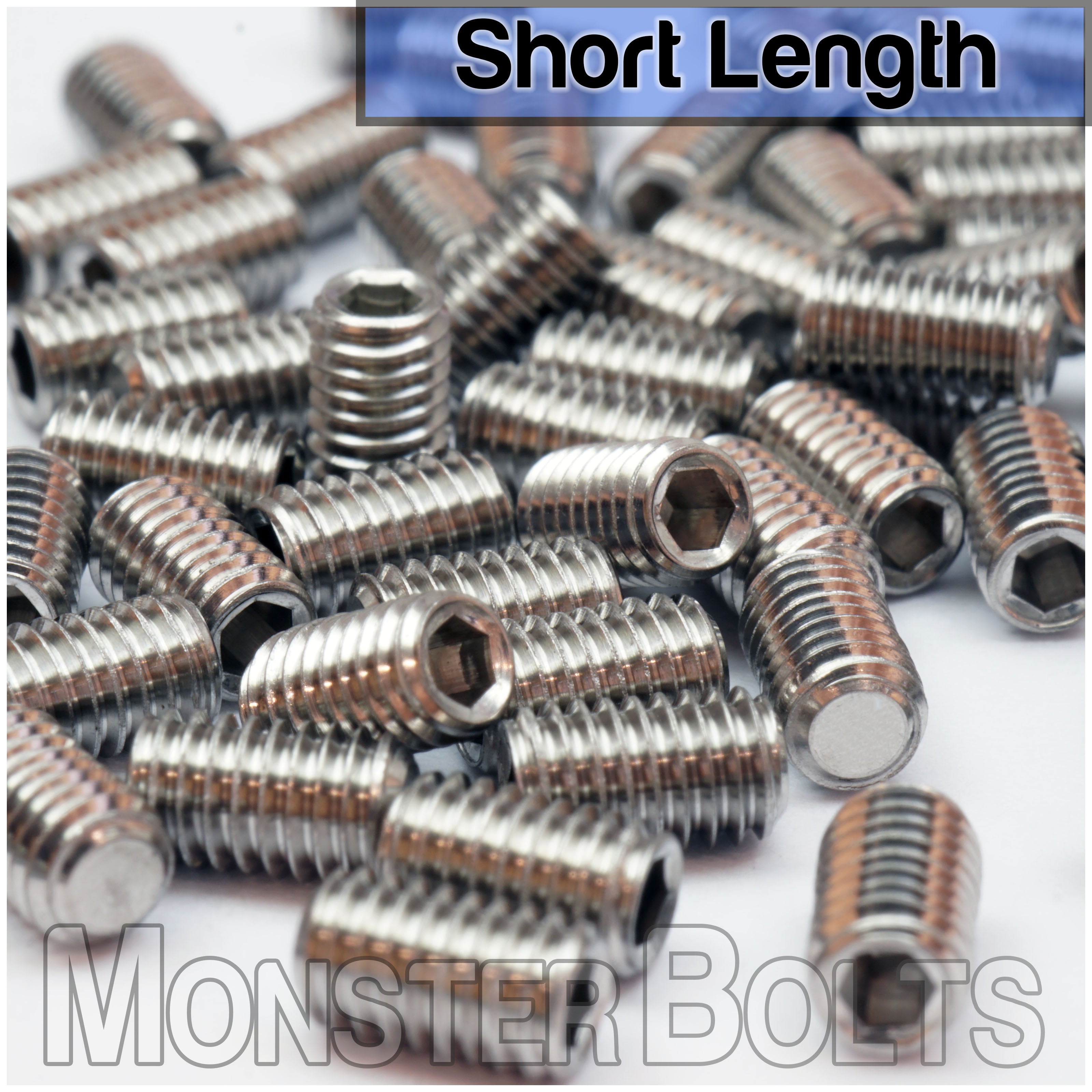 Flat Point M3 Set Screws for Bridge Saddle Height Adjustment, For Fender 'MIM' Stratocaster and similar