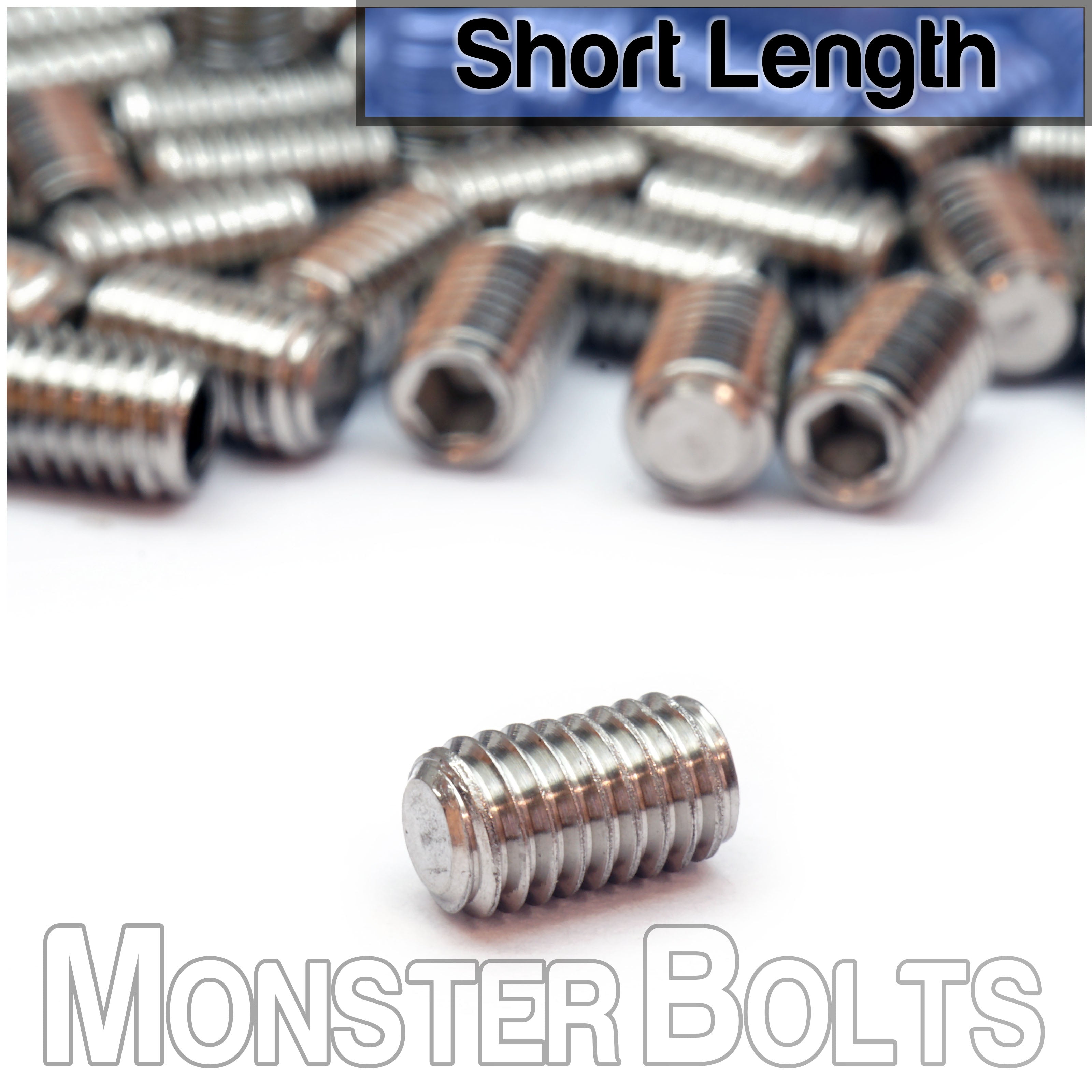 Flat Point M3 Set Screws for Bridge Saddle Height Adjustment, For Fender 'MIM' Stratocaster and similar