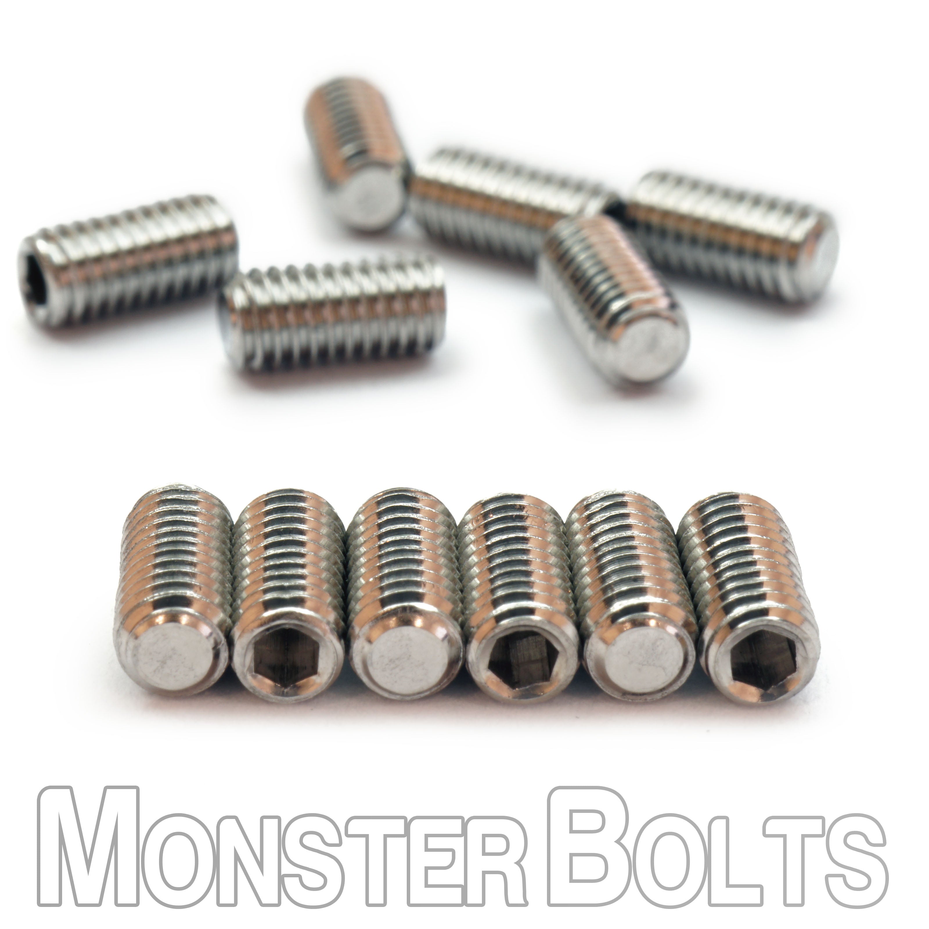 Flat Point M3 Set Screws for Bridge Saddle Height Adjustment, For Fender 'MIM' Stratocaster and similar