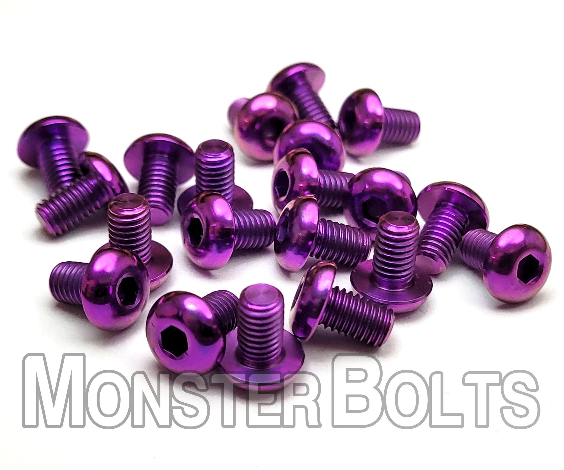 Anodized Titanium Screws – Custom Solid Color Finish | Monster Bolts
