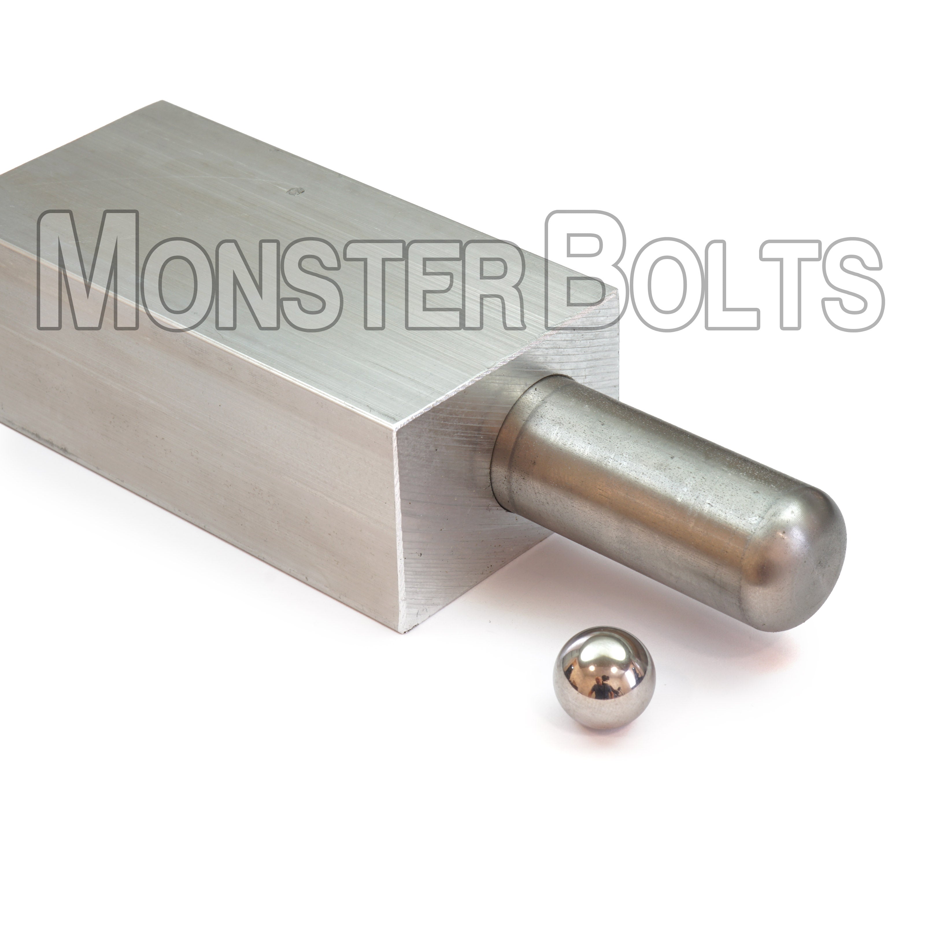 7" Aluminum Gate Weld Block Hinge w/ 2-1/8" Offset, Stainless Pin, Ball Bearing & Zerk Fitting