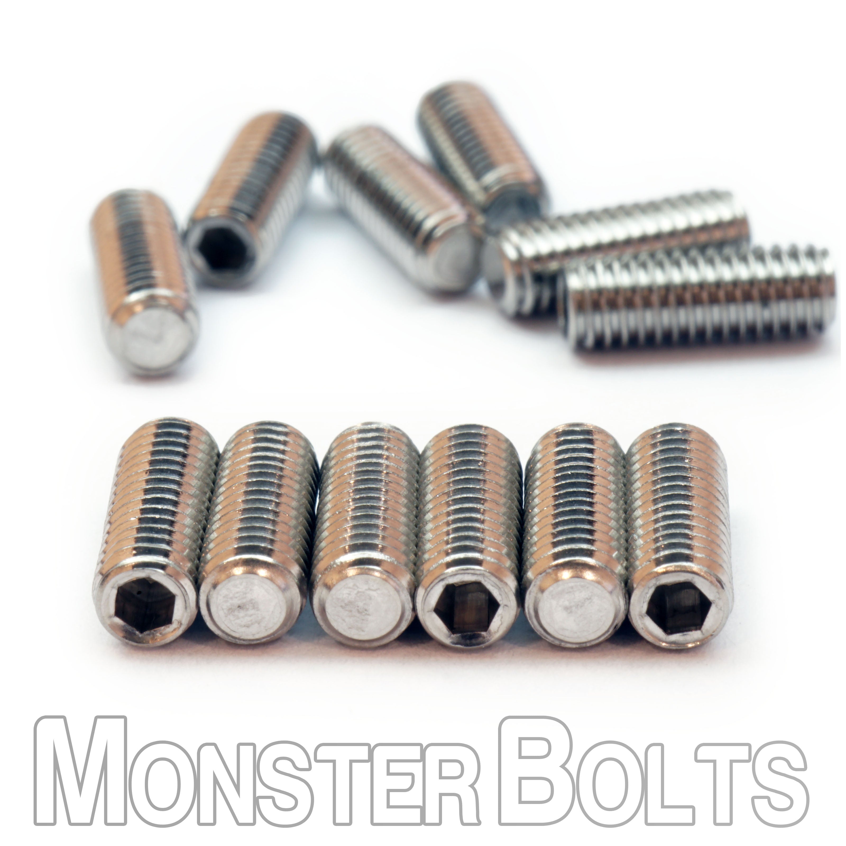 Flat Point M3 Set Screws for Bridge Saddle Height Adjustment, For Fender 'MIM' Stratocaster and similar