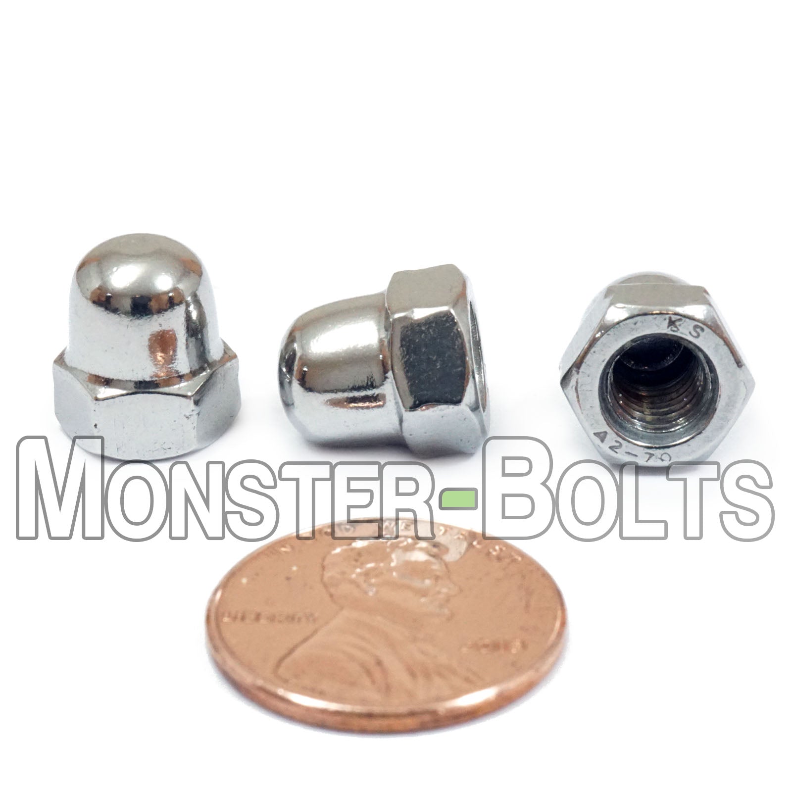 Stainless Steel Acorn Domed Cap Hex Nuts, High Type, Metric DIN 1587