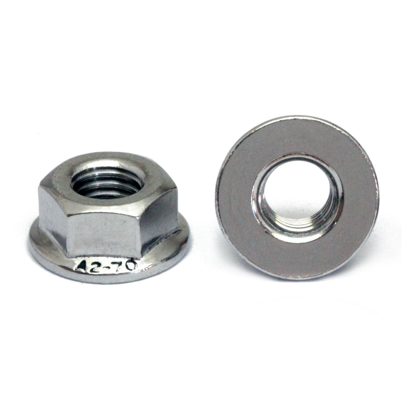 Bulk DIN 6923 Hex Flange Nuts – Non-Serrated A2 Stainless Steel