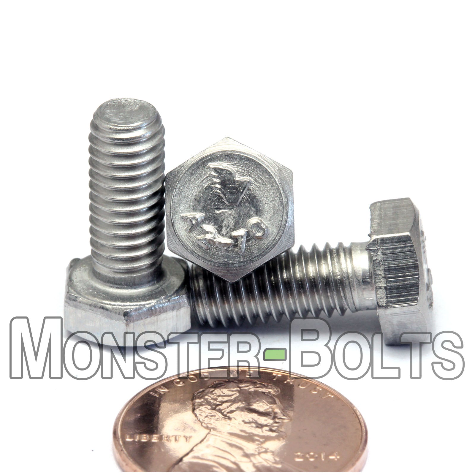 M6 x 14mm Hex Cap Screw, full thread, stainless steel, heavy-duty fastener for construction.