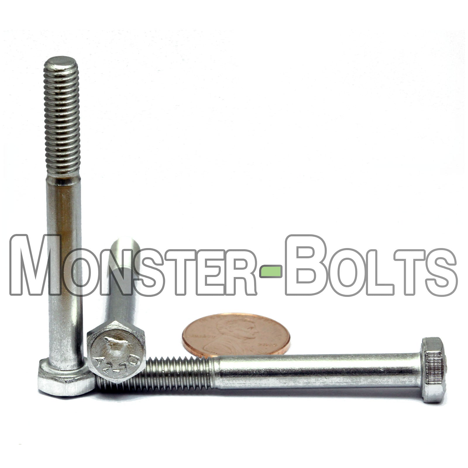 M6 x 55mm Stainless Steel Hex Cap Bolt, designed for maximum strength in high-load machinery.