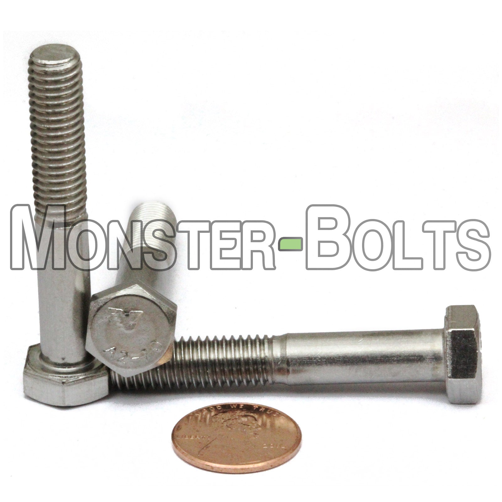 M8-1.25 Stainless Steel Hex Cap Bolts - Full & Partial