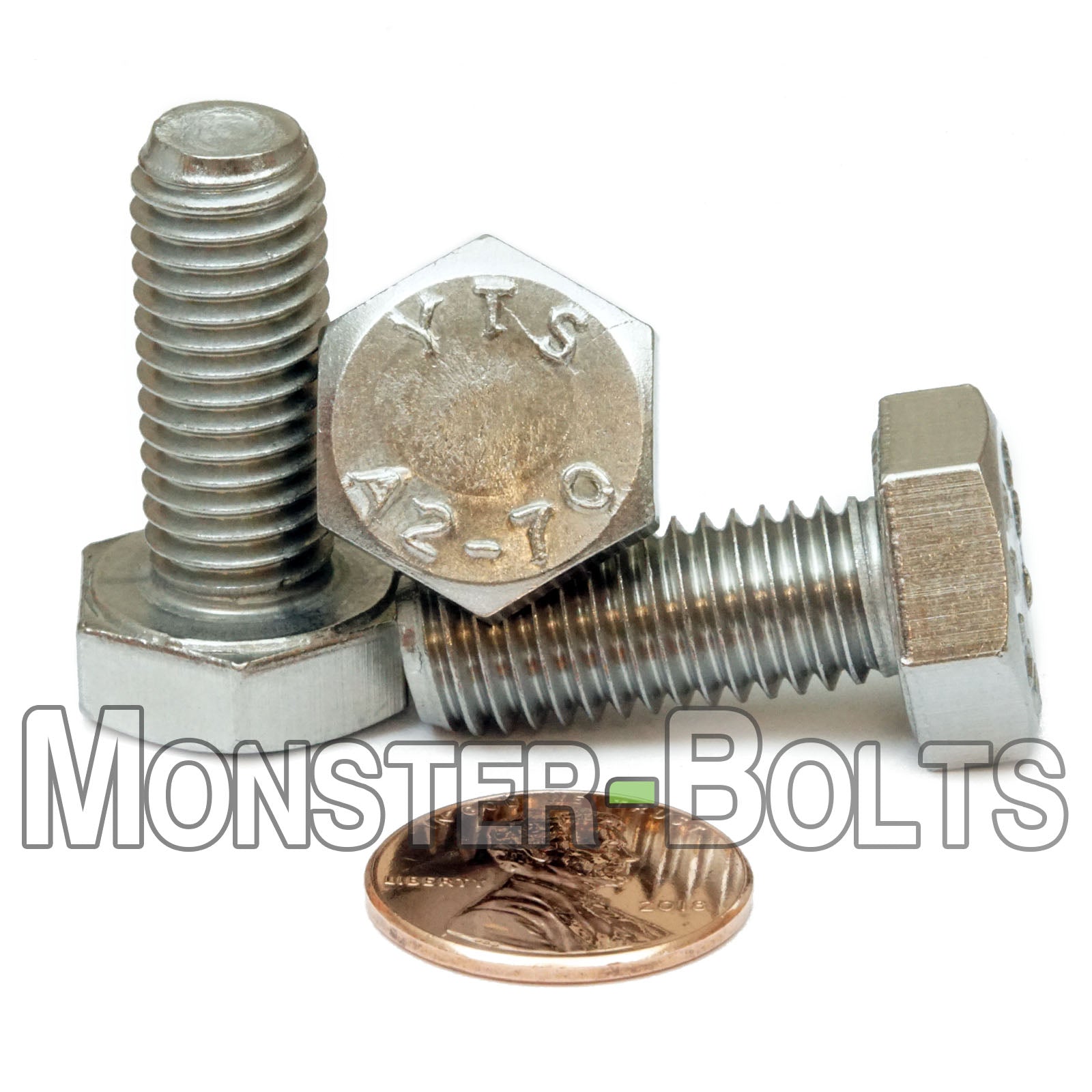 M10-1.50 Stainless Steel Hex Cap Bolt, 25mm Length, Full Thread, corrosion-resistant hex bolt for outdoor and marine projects.