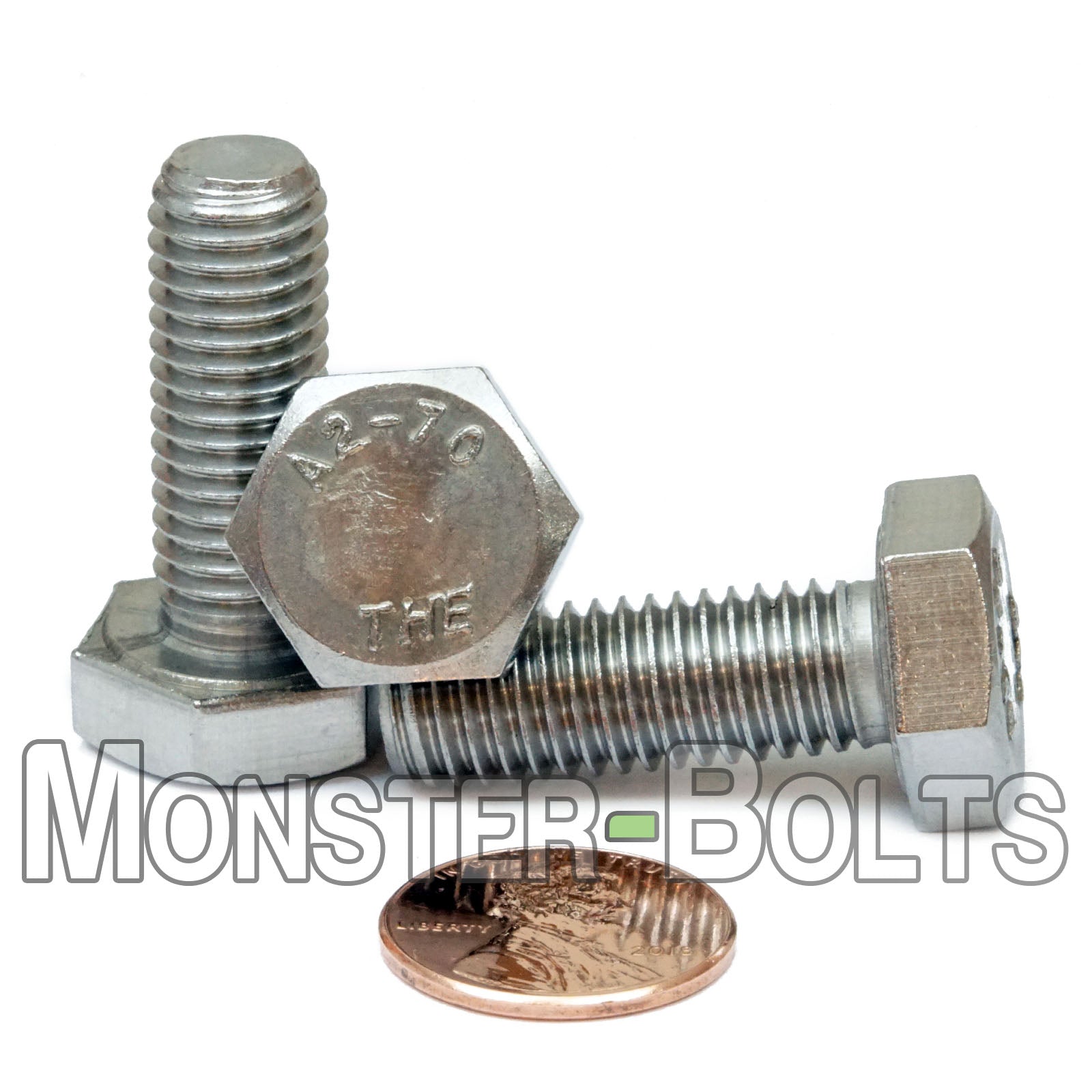 M10-1.50 Stainless Steel Hex Cap Bolt, 28mm Length, Full Thread, A2 stainless steel hex bolt for structural and heavy-duty applications.