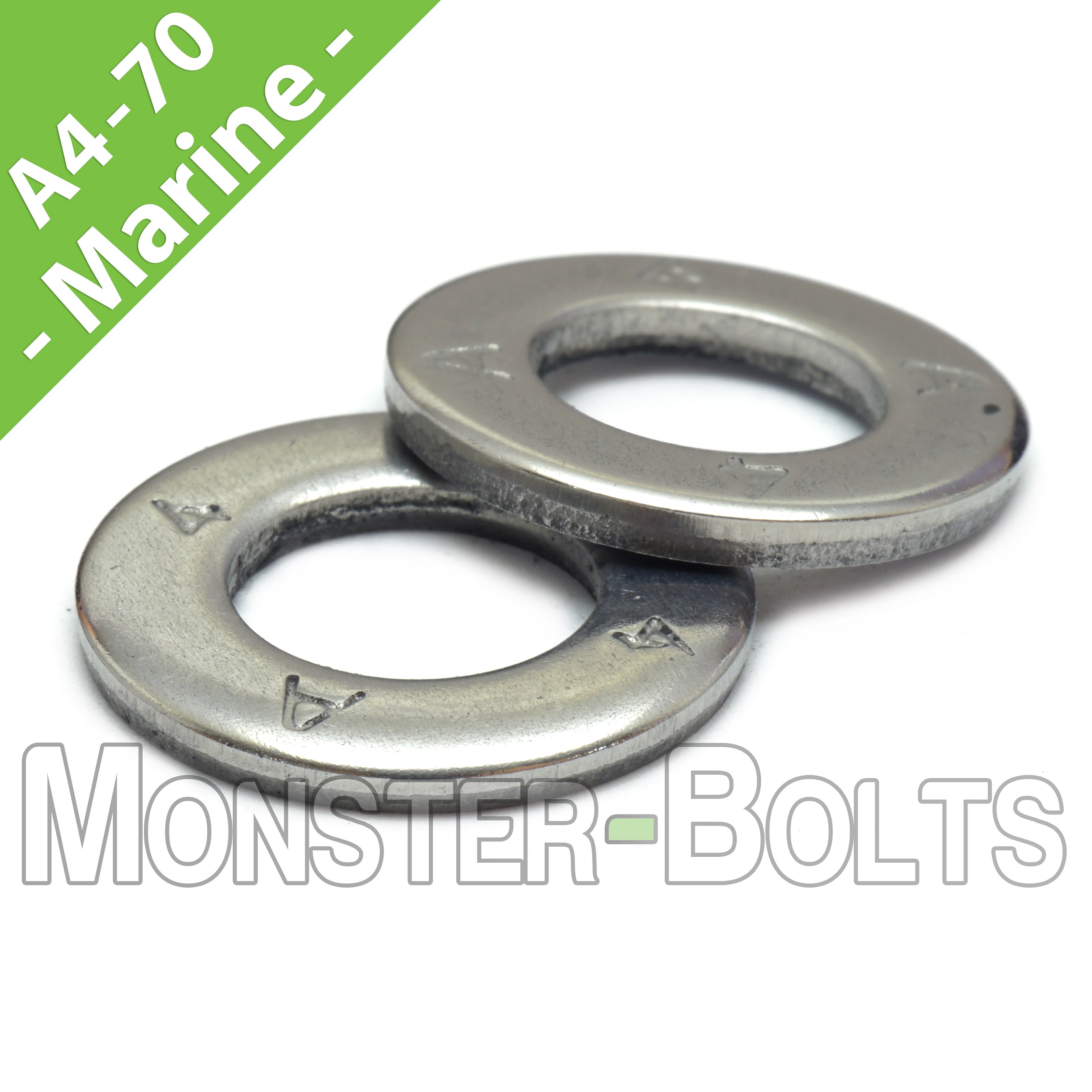 Bulk A4 Stainless Steel Flat Washers, DIN 125A – Marine Grade Corrosion-Resistant Fasteners