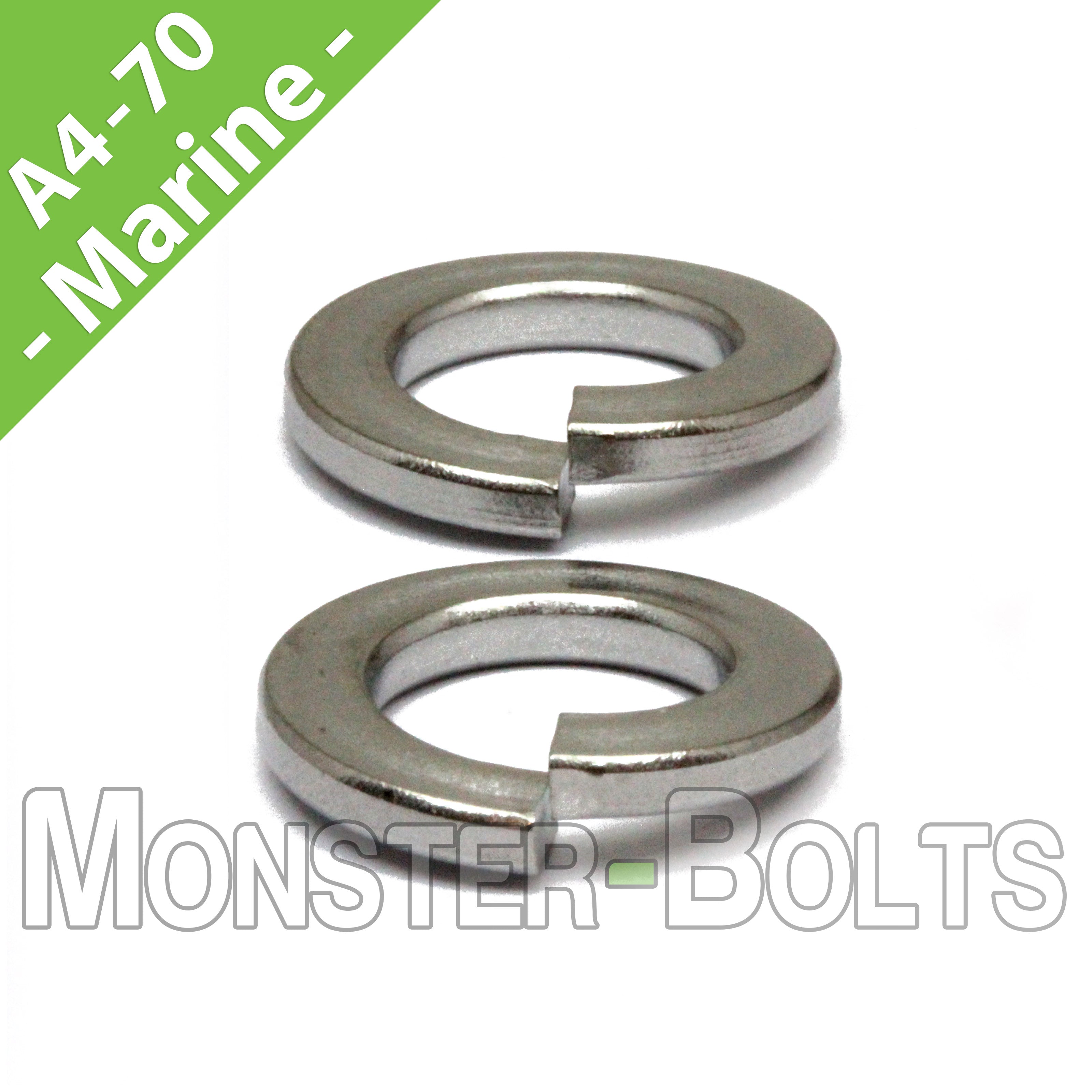 Bulk A4 Stainless Steel Split Lock Washers – Marine Grade Vibration Resistant Fasteners