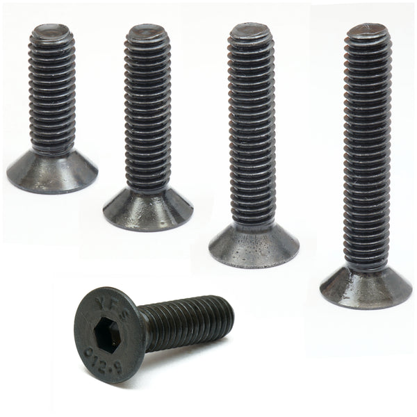 THE FLAT HEAD つなぎ XXL Bulk #2-64 Flat Head Socket Cap Screws – UNF, Black Oxide Alloy