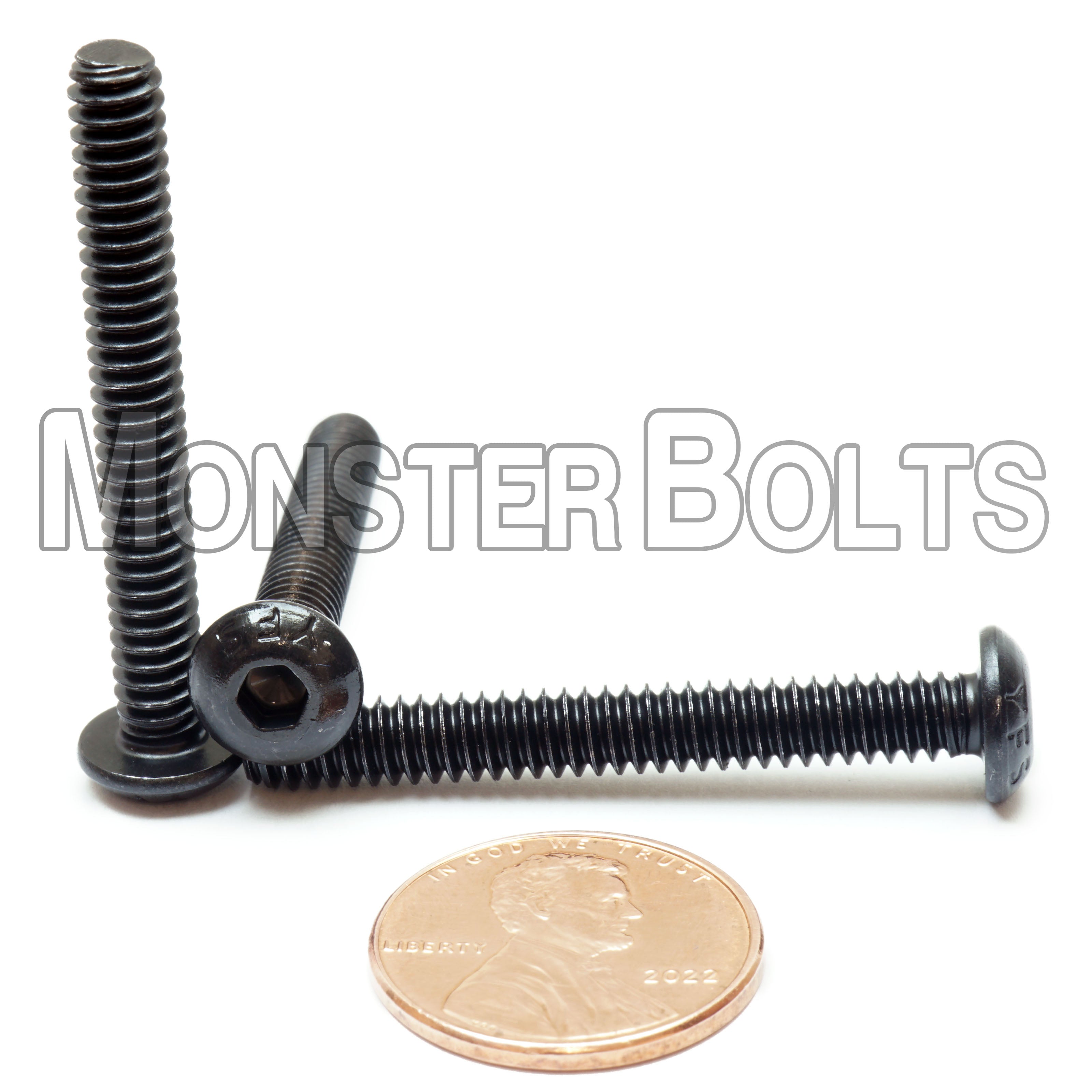 BULK #10-24 Button Head Socket Cap screws, Alloy Steel with Black Oxide