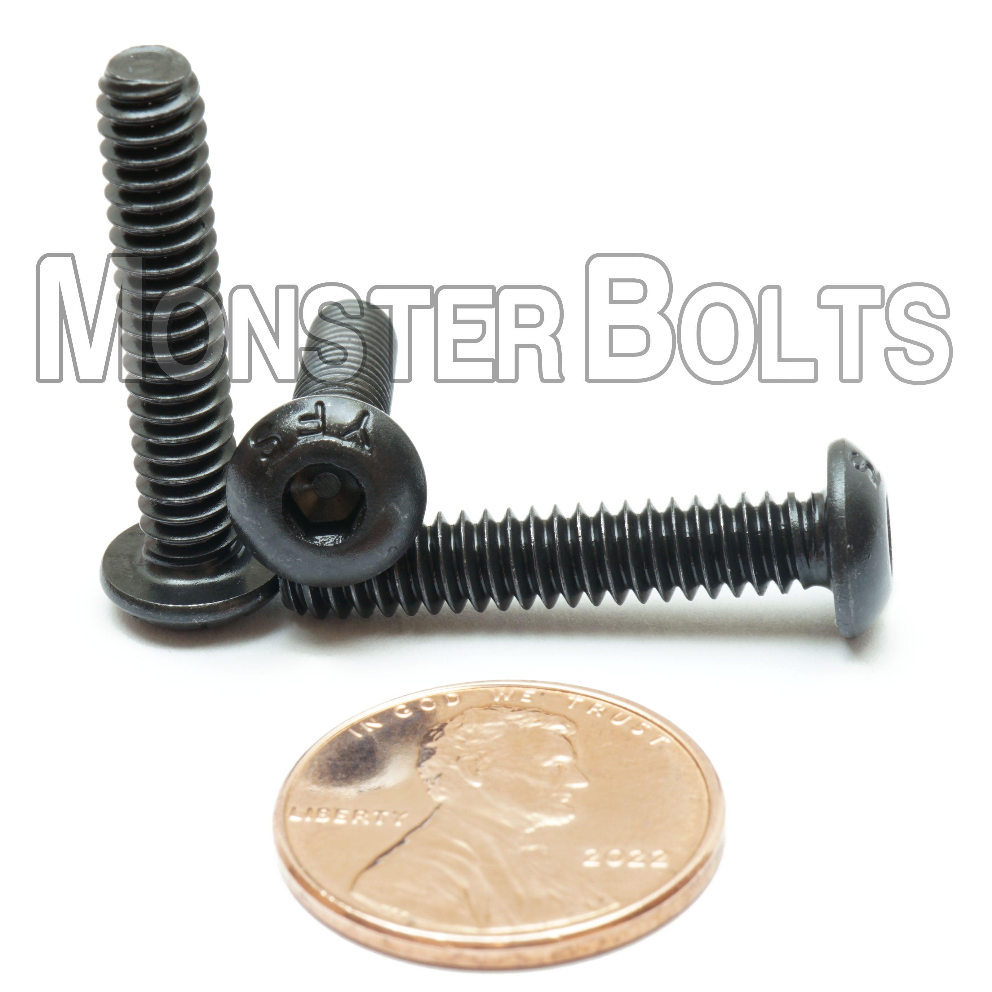 BULK #10-24 Button Head Socket Cap screws, Alloy Steel with Black Oxide