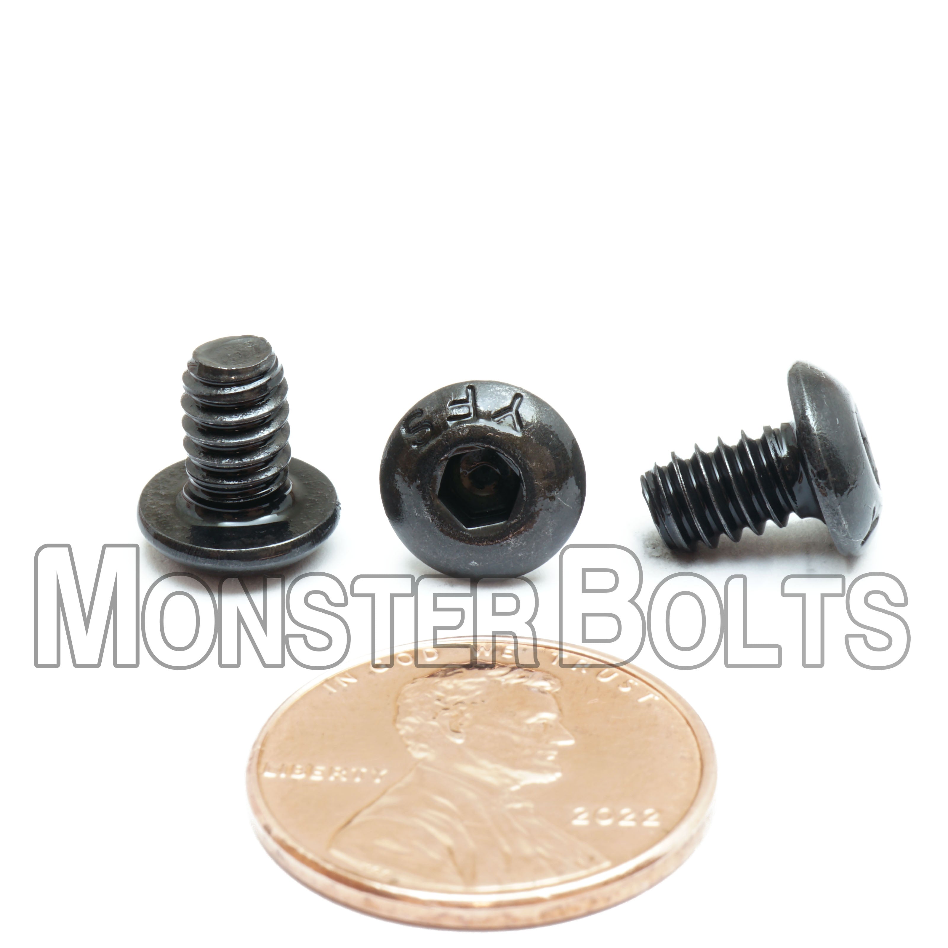 BULK #10-24 Button Head Socket Cap screws, Alloy Steel with Black Oxide