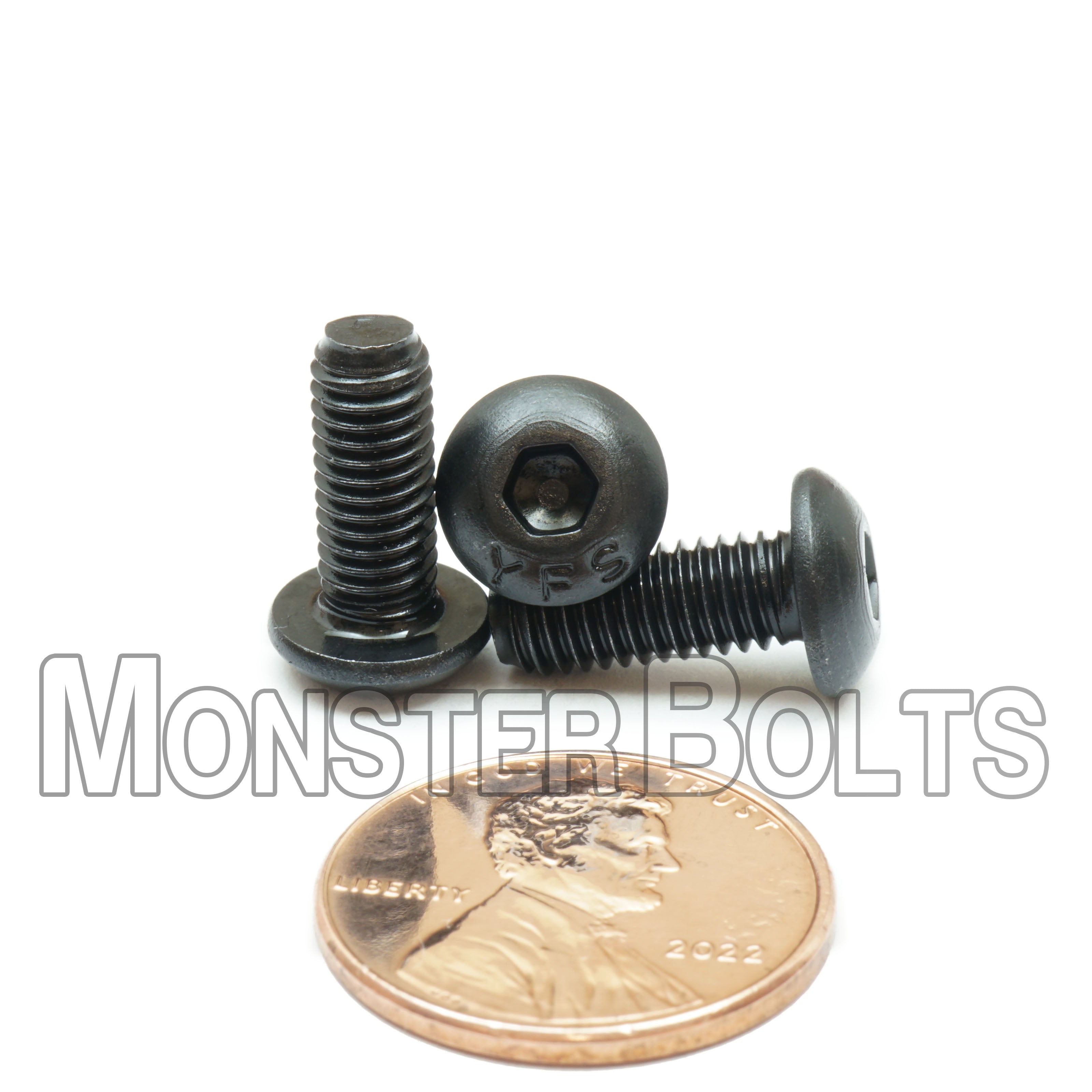 BULK #10-32 Fine Thread, Button Head Socket Cap screws, Alloy Steel with Black Oxide