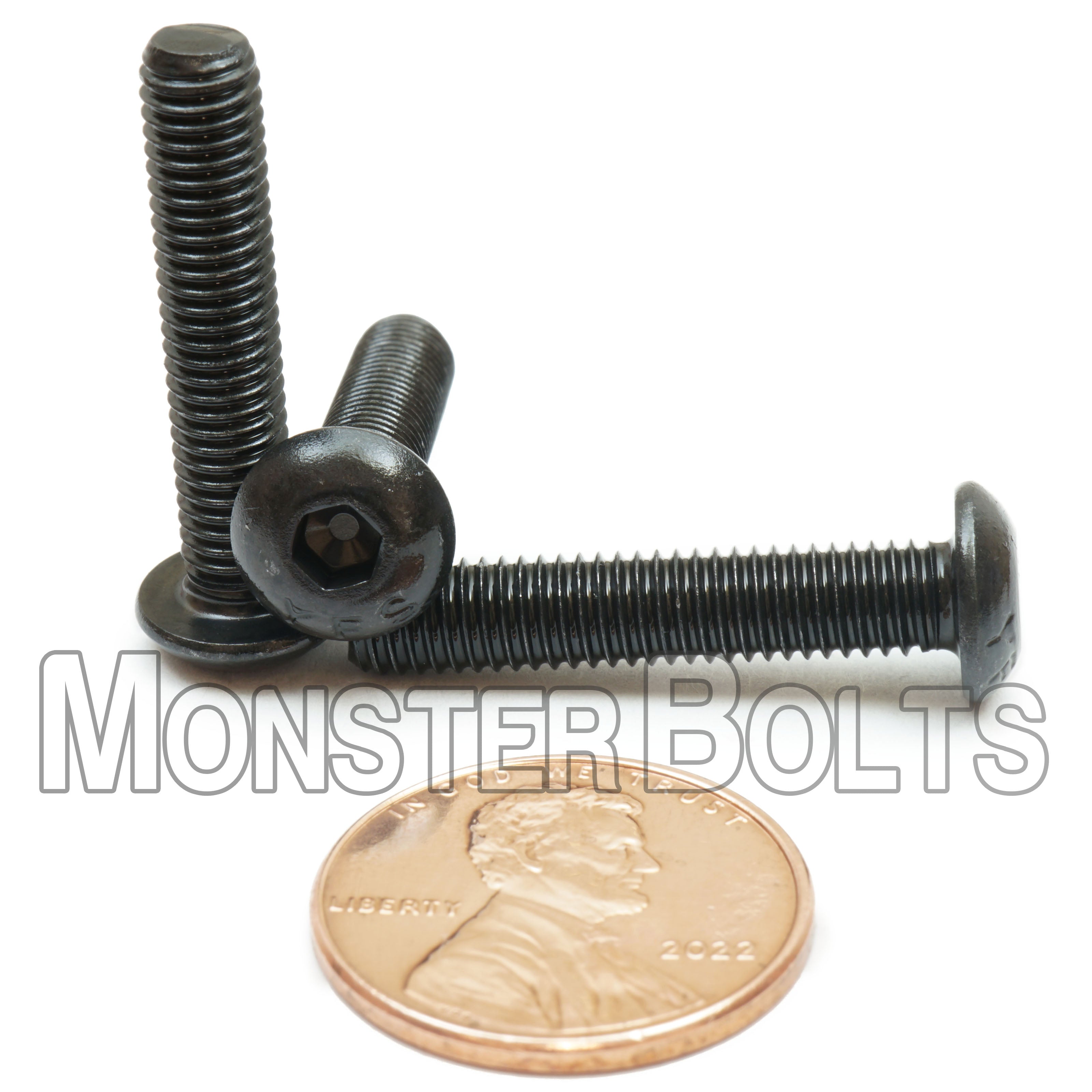 BULK #10-32 Fine Thread, Button Head Socket Cap screws, Alloy Steel with Black Oxide