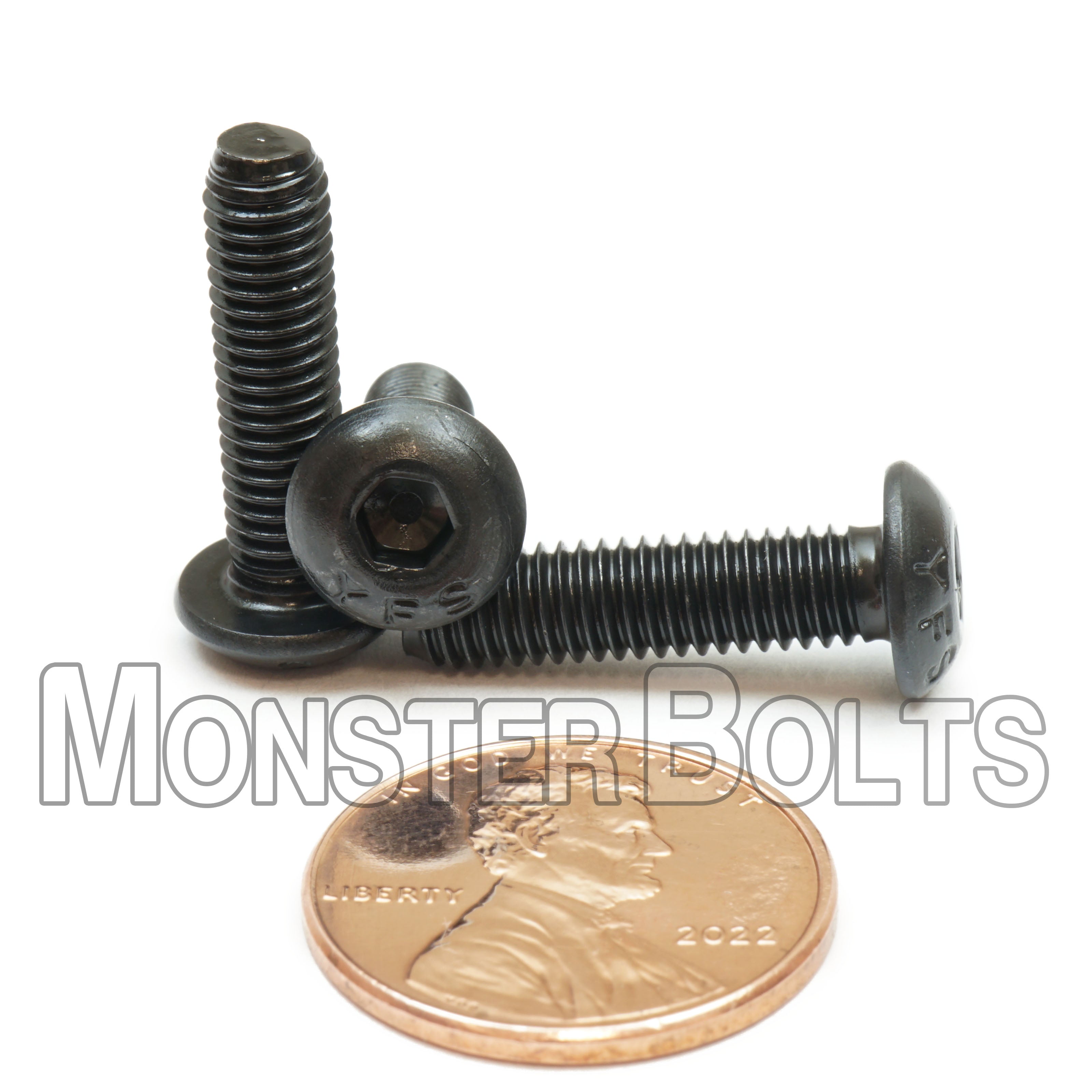 BULK #10-32 Fine Thread, Button Head Socket Cap screws, Alloy Steel with Black Oxide