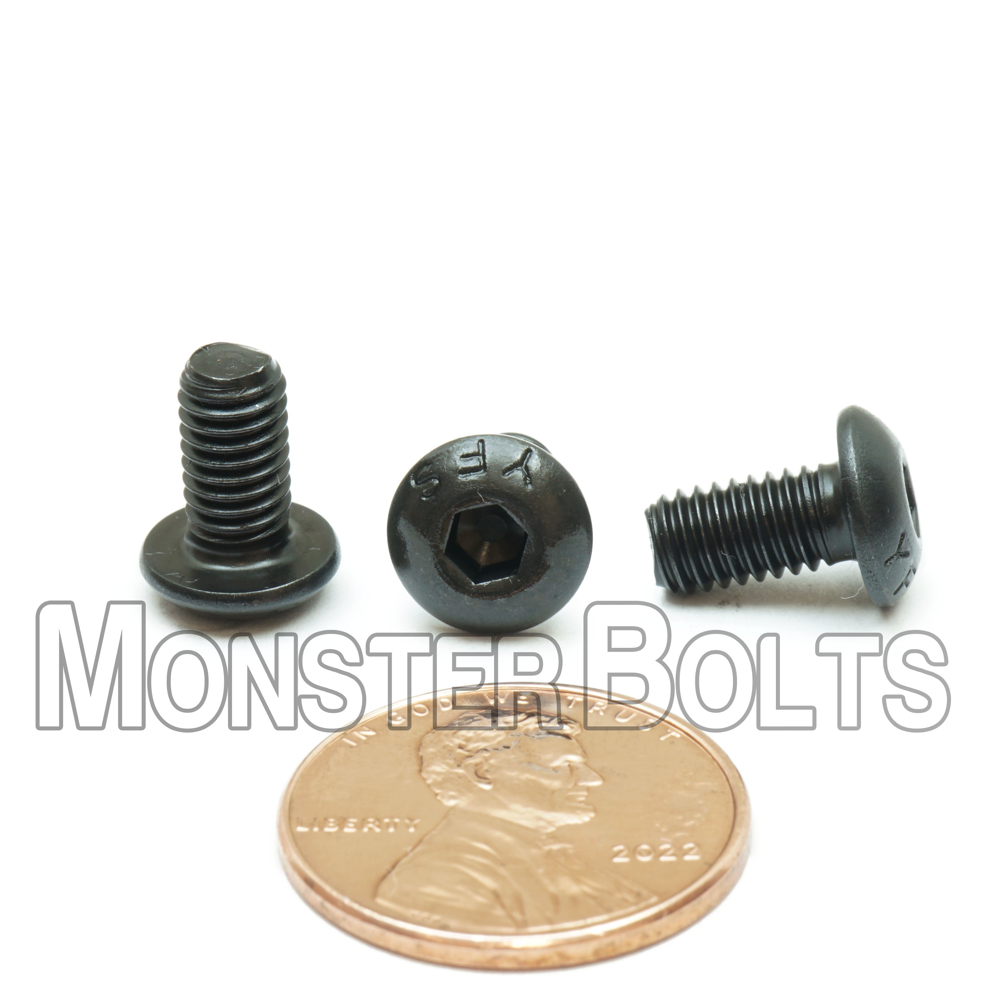 BULK #10-32 Fine Thread, Button Head Socket Cap screws, Alloy Steel with Black Oxide