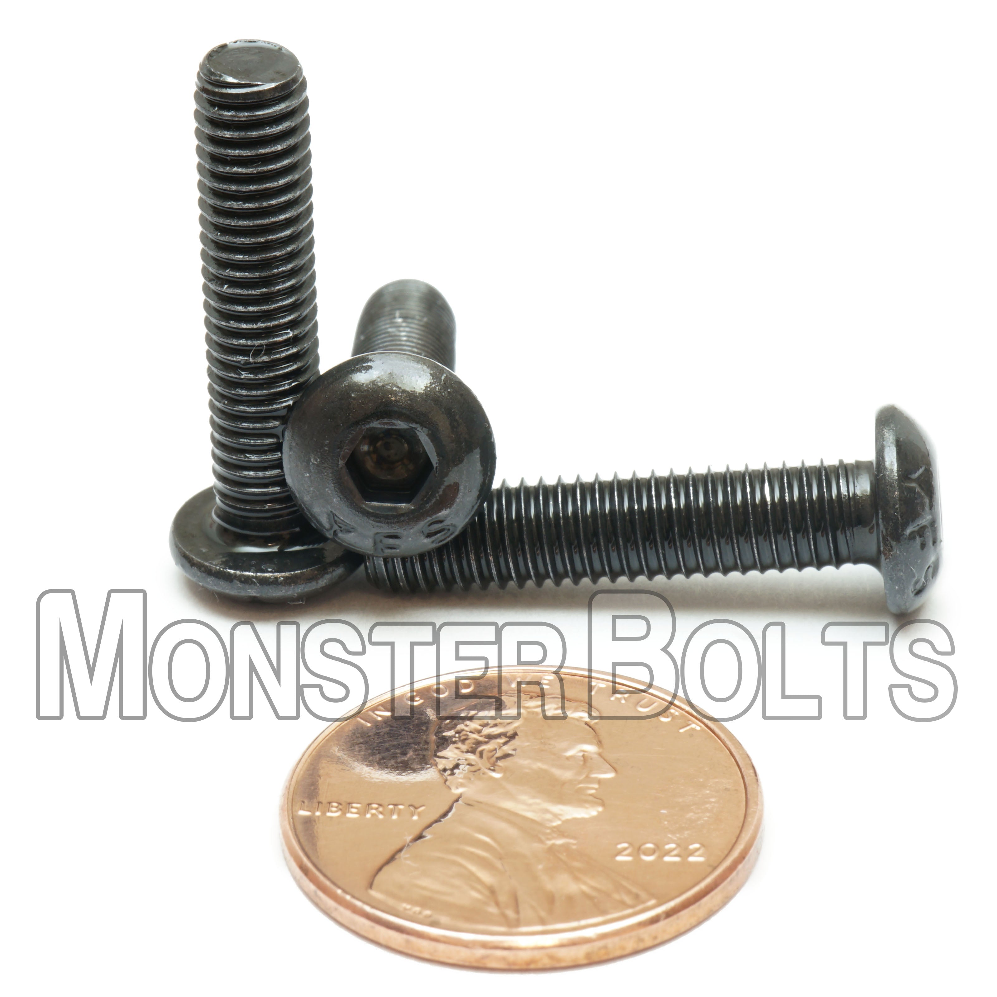 BULK #10-32 Fine Thread, Button Head Socket Cap screws, Alloy Steel with Black Oxide