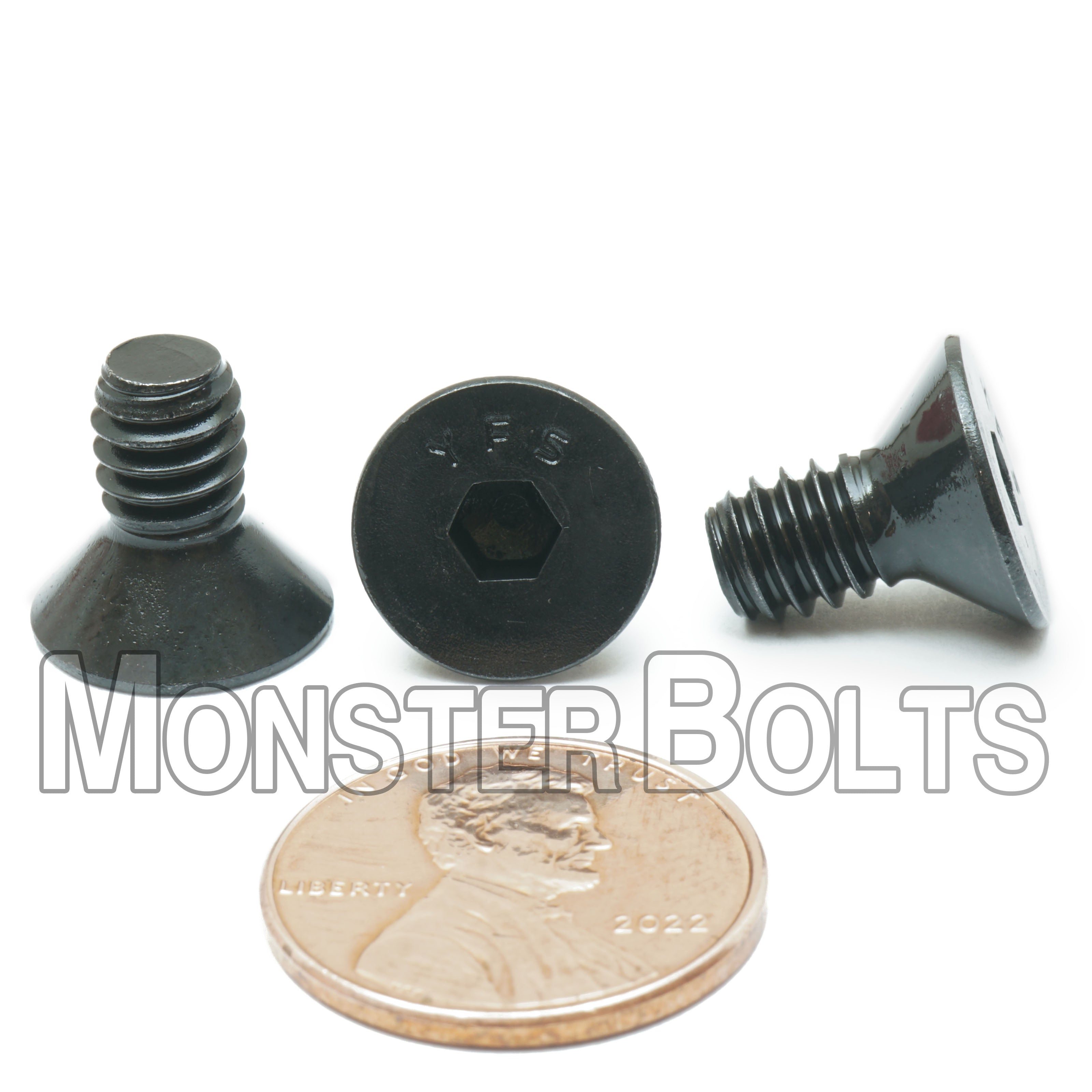 BULK 1/4"-20 Flat Head Socket Cap screws, Alloy Steel with Black Oxide