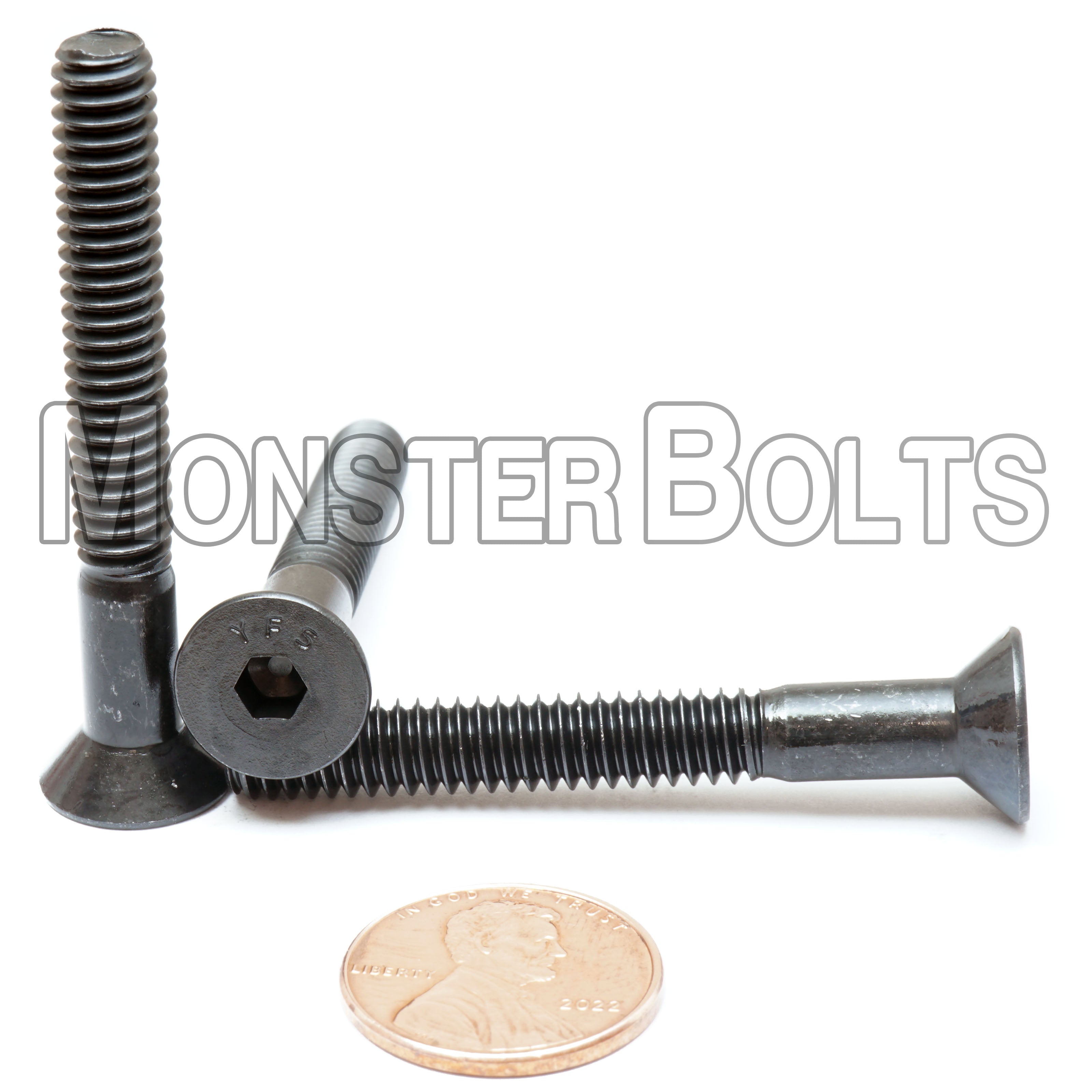 BULK 1/4"-20 Flat Head Socket Cap screws, Alloy Steel with Black Oxide