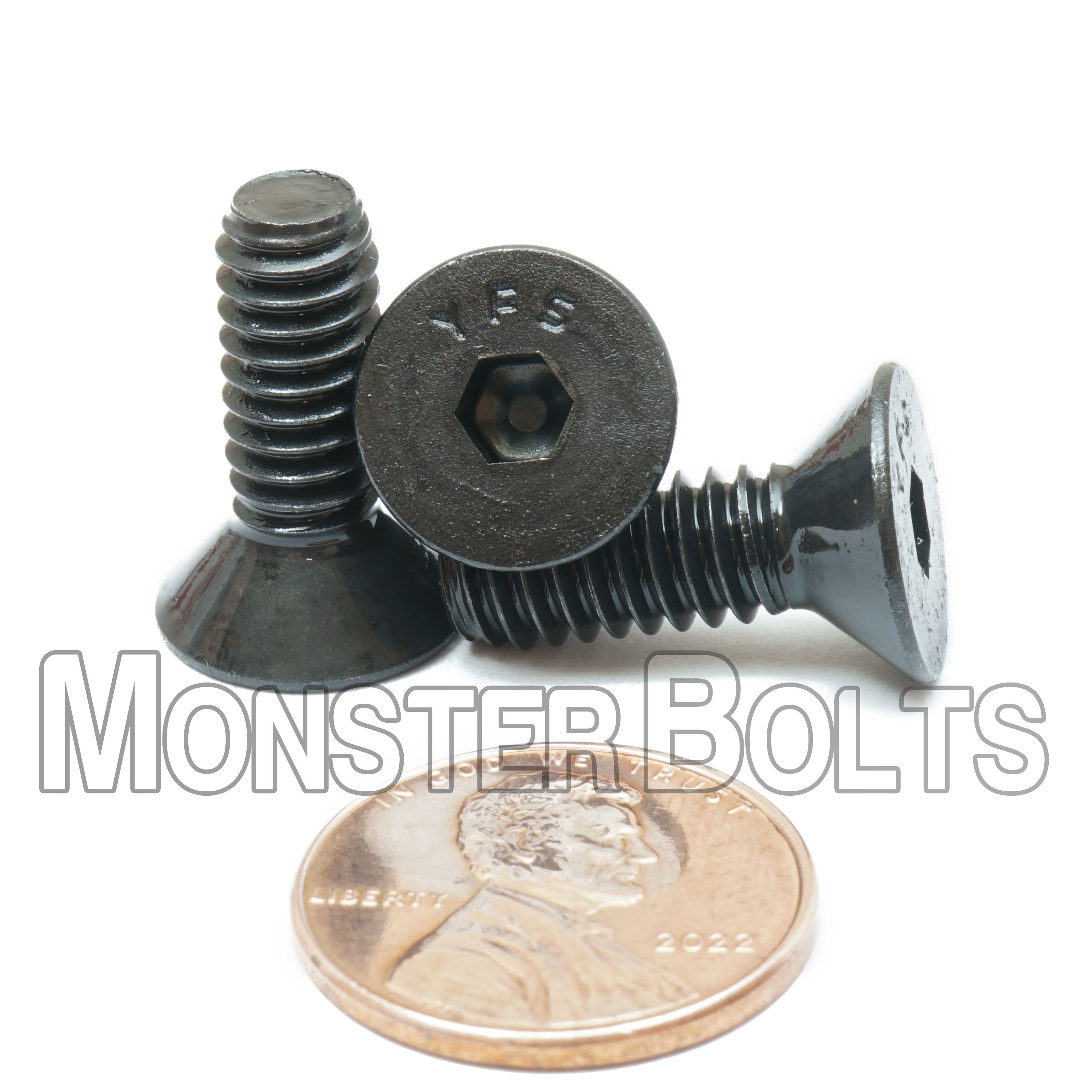 BULK 1/4"-20 Flat Head Socket Cap screws, Alloy Steel with Black Oxide