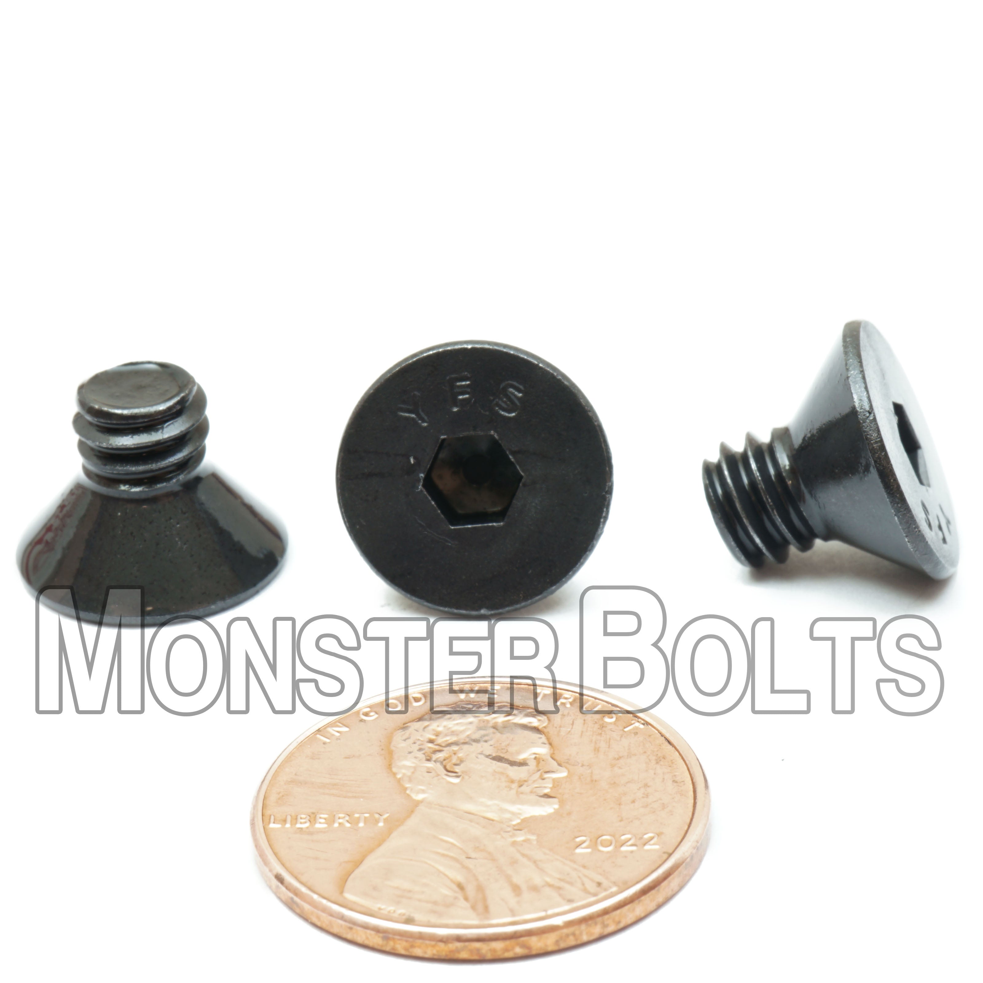 BULK 1/4"-20 Flat Head Socket Cap screws, Alloy Steel with Black Oxide