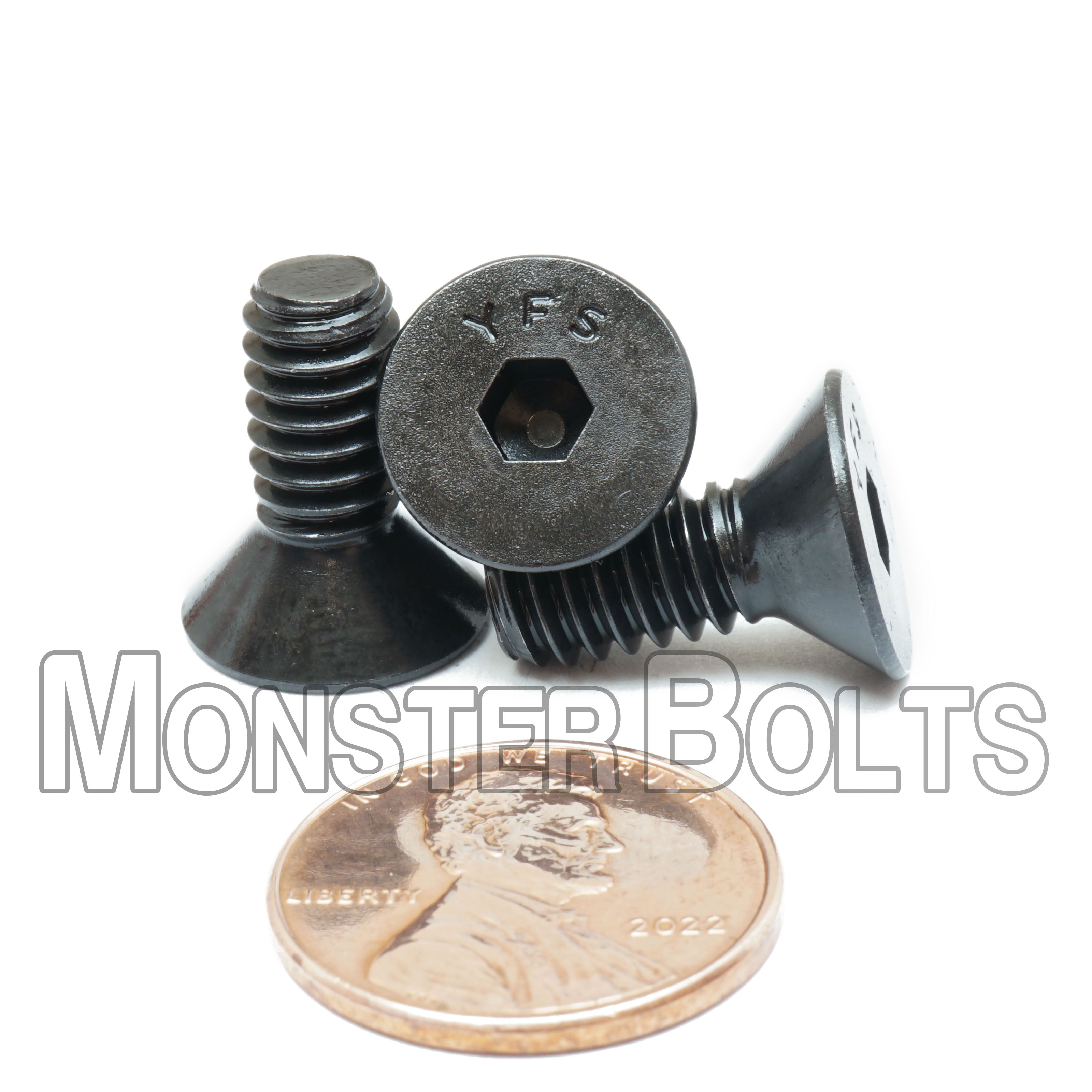 BULK 1/4"-20 Flat Head Socket Cap screws, Alloy Steel with Black Oxide