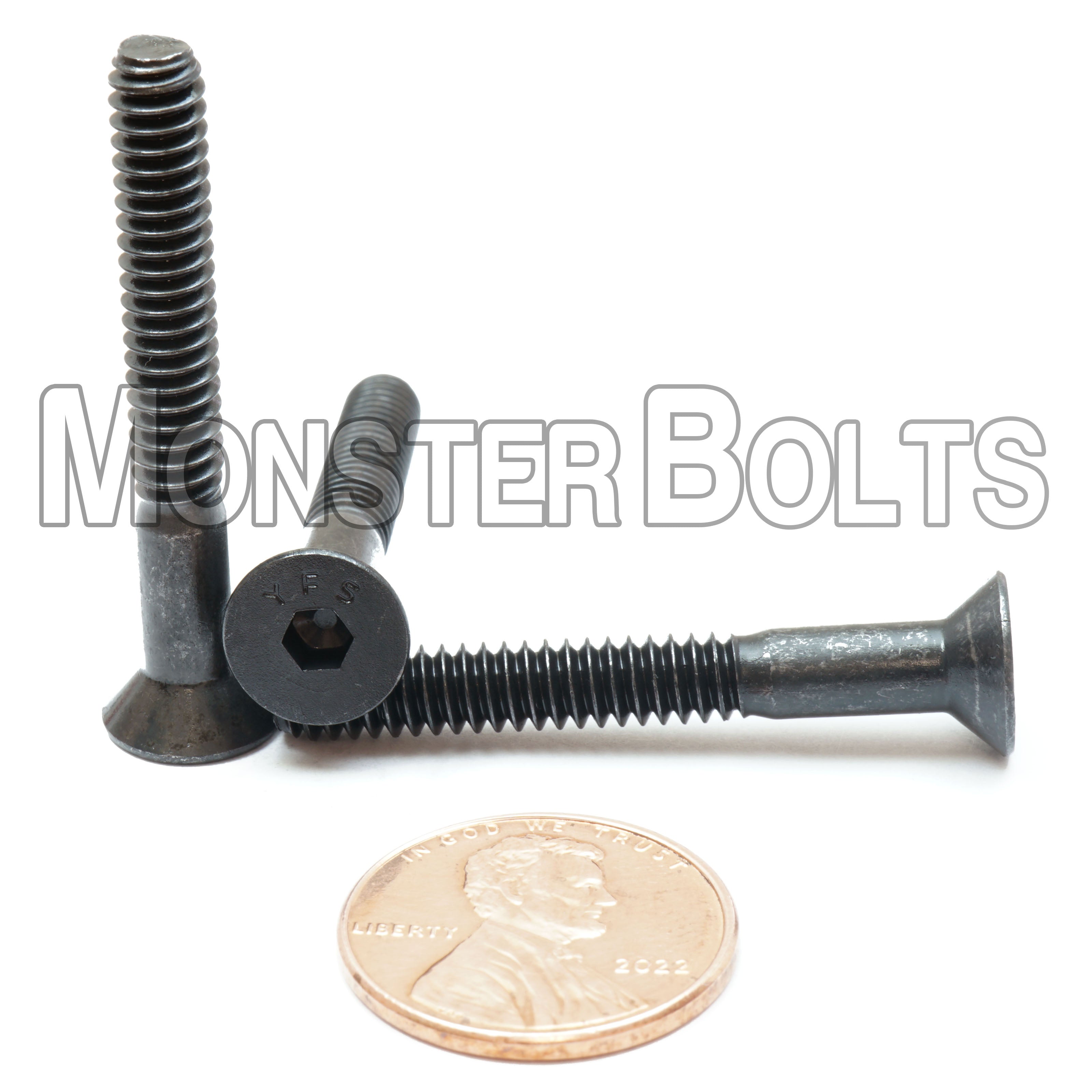 Bulk #10-24 Flat Head Socket Cap Screws, Alloy Steel with Black Oxide