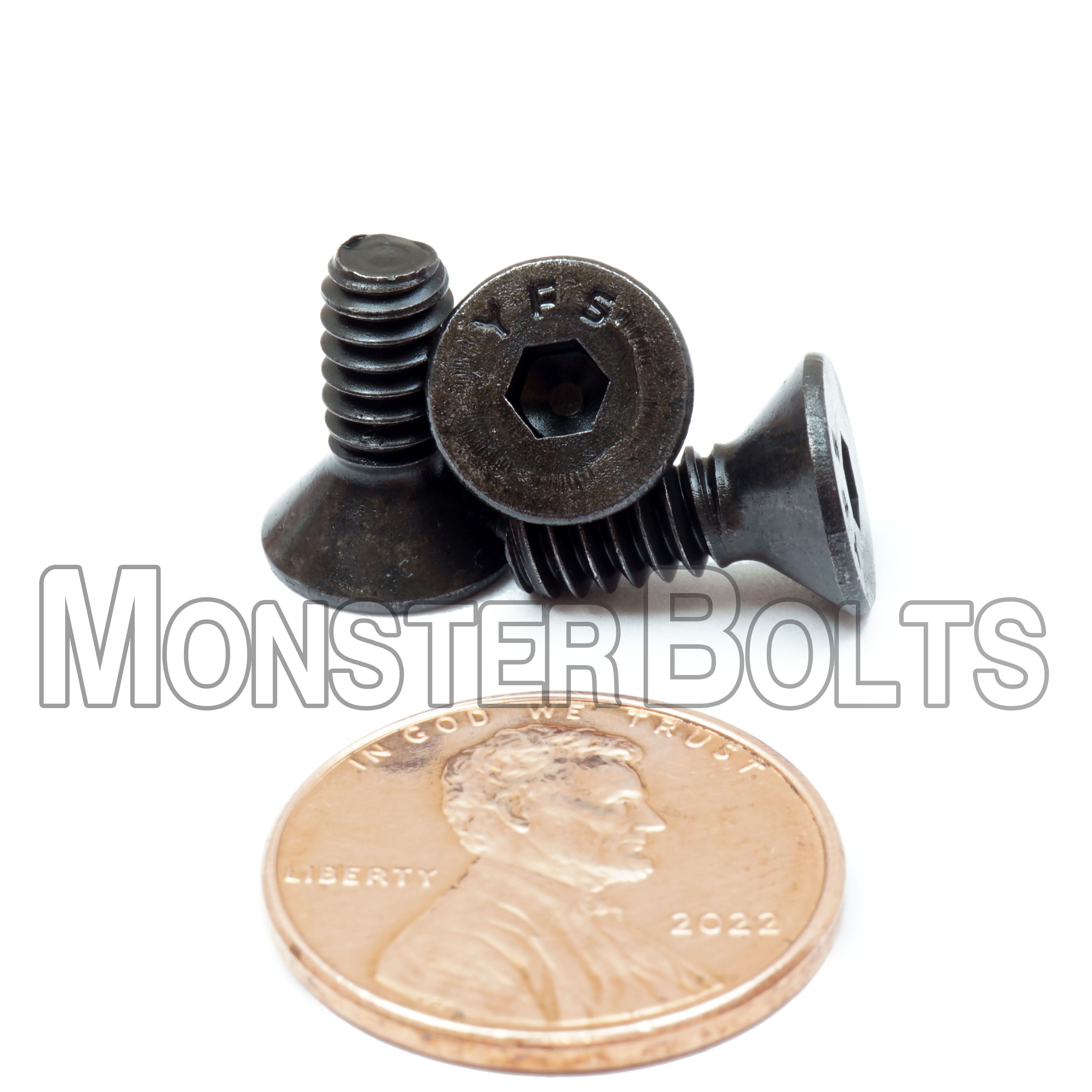 Bulk #10-24 Flat Head Socket Cap Screws, Alloy Steel with Black Oxide