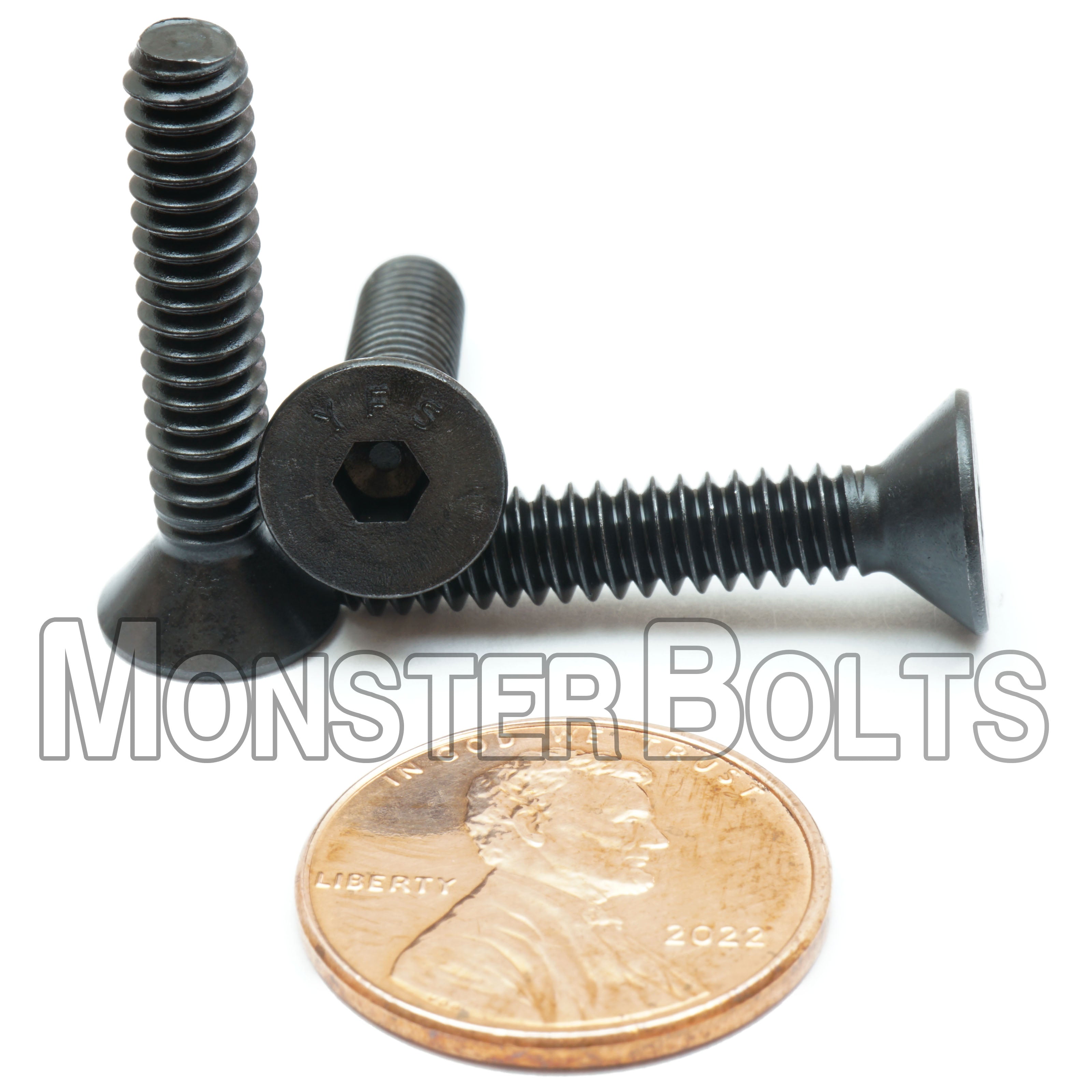 BULK #10-24 Flat Head Socket Cap Screws, Alloy Steel with Black Oxide