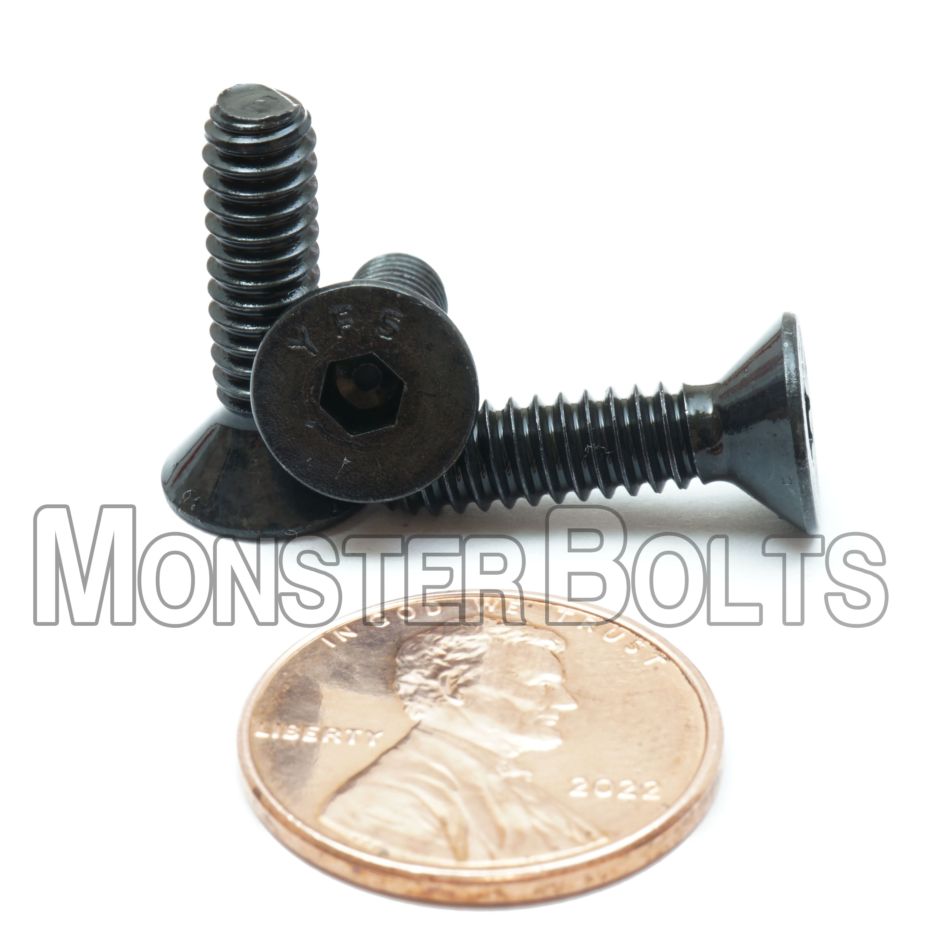 Bulk #10-24 Flat Head Socket Cap Screws, Alloy Steel with Black Oxide