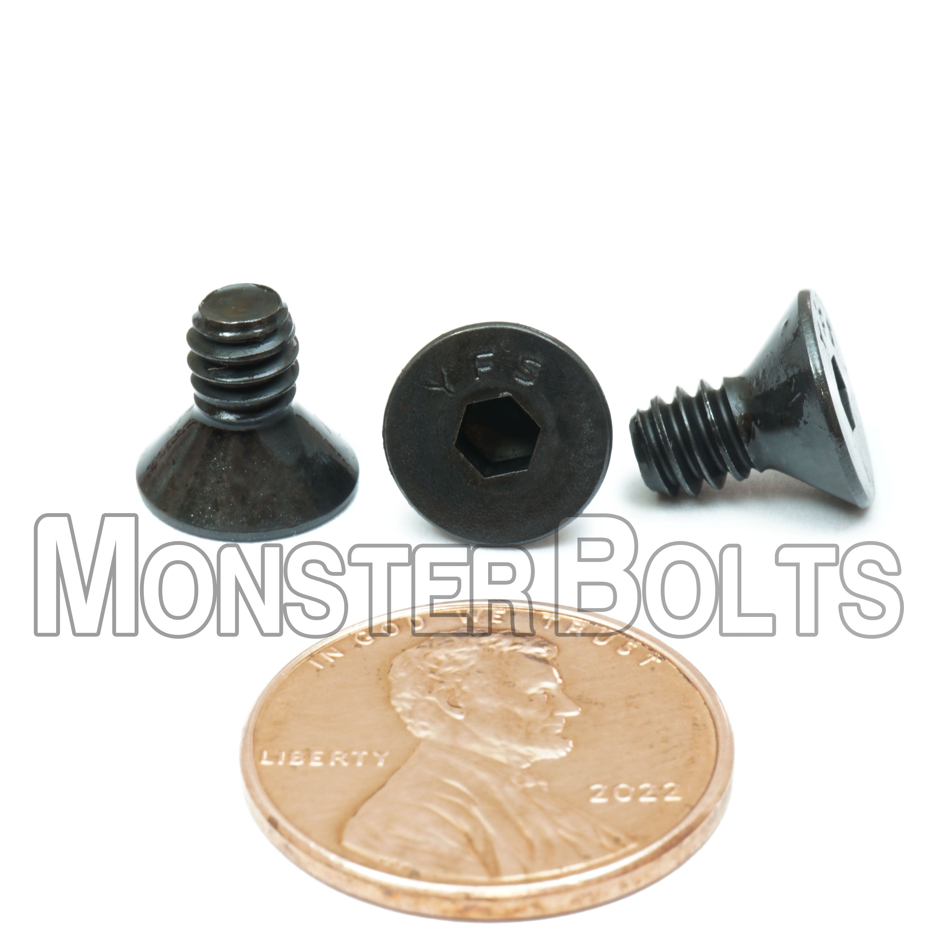 BULK #10-24 Flat Head Socket Cap Screws, Alloy Steel with Black Oxide