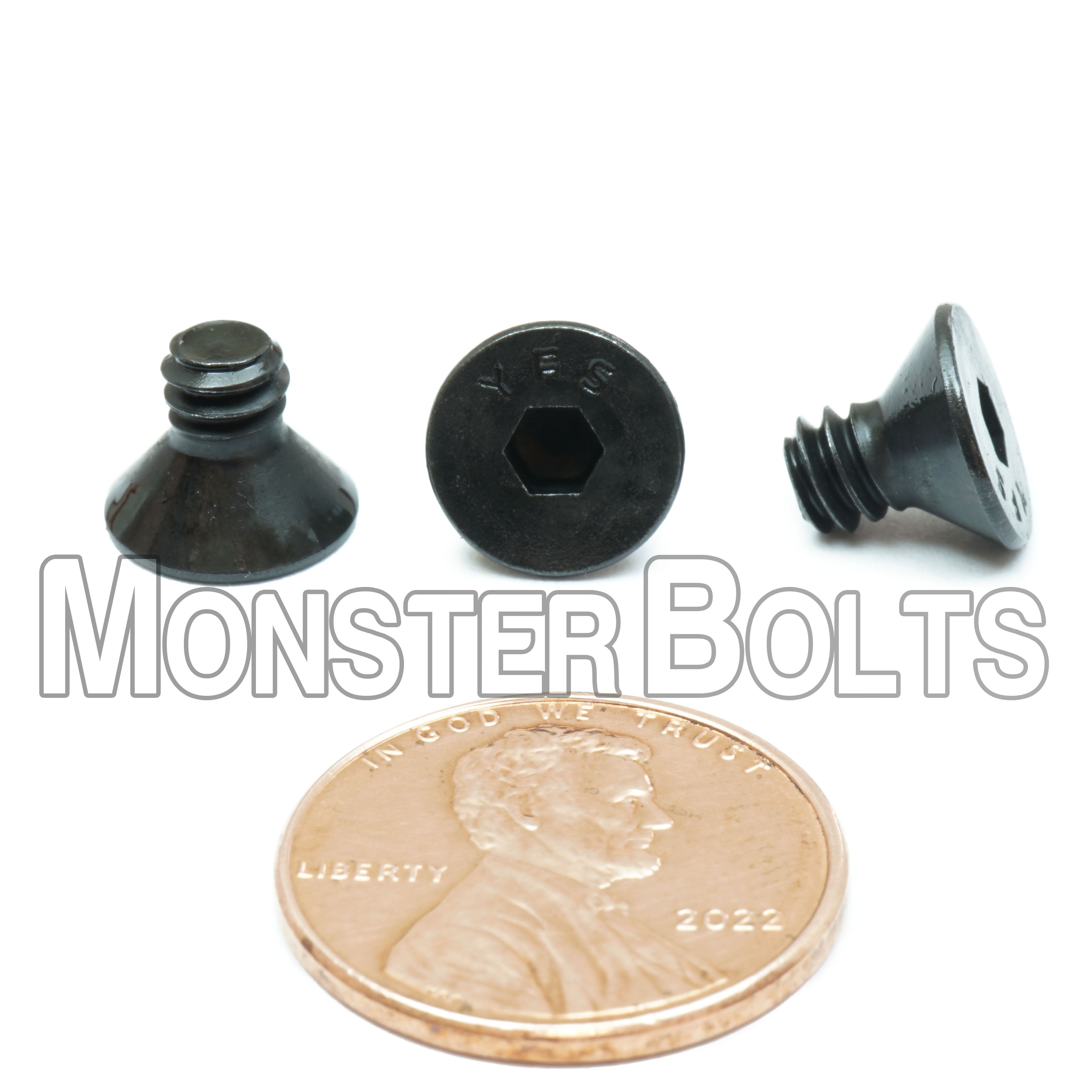 BULK #10-24 Flat Head Socket Cap Screws, Alloy Steel with Black Oxide