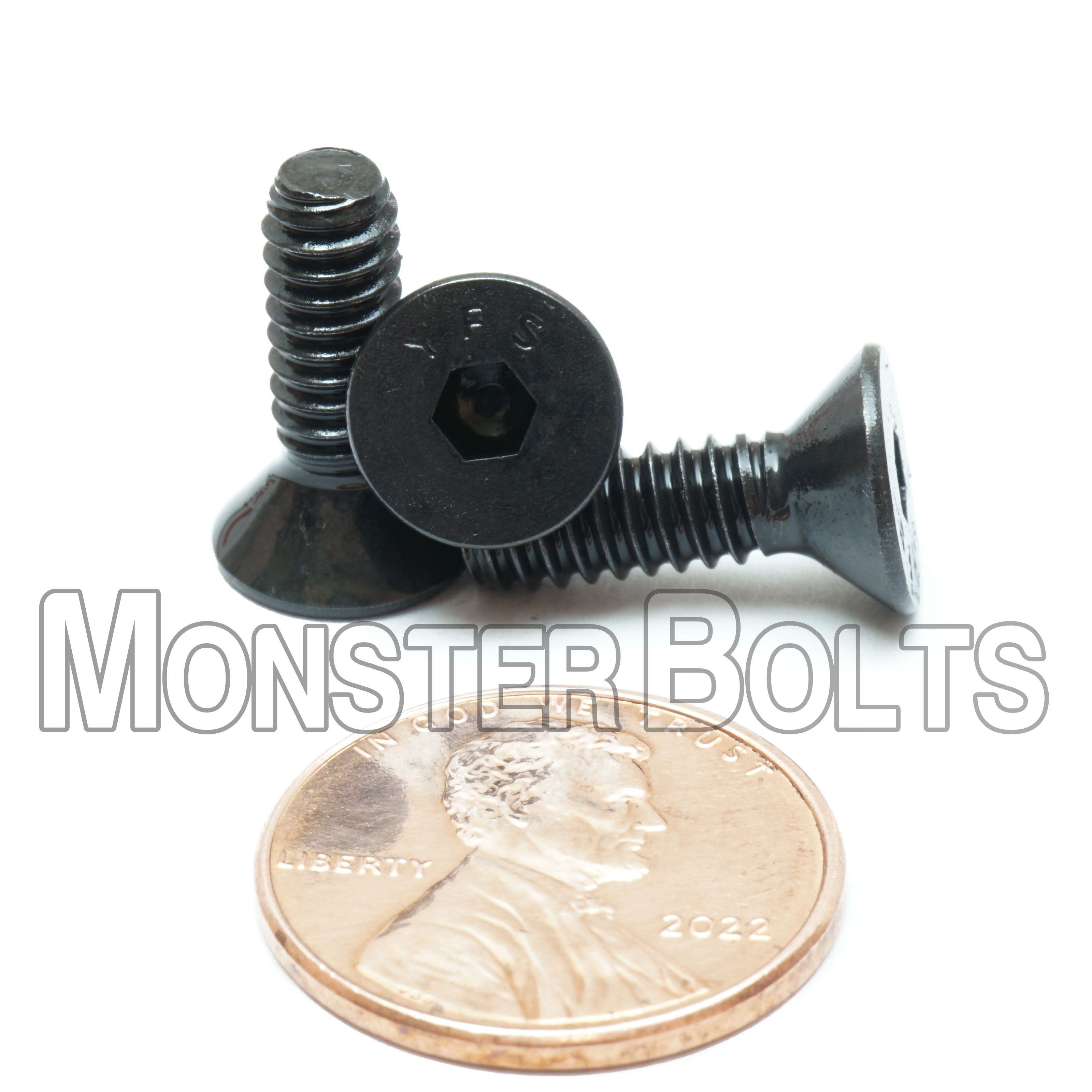 BULK #10-24 Flat Head Socket Cap Screws, Alloy Steel with Black Oxide