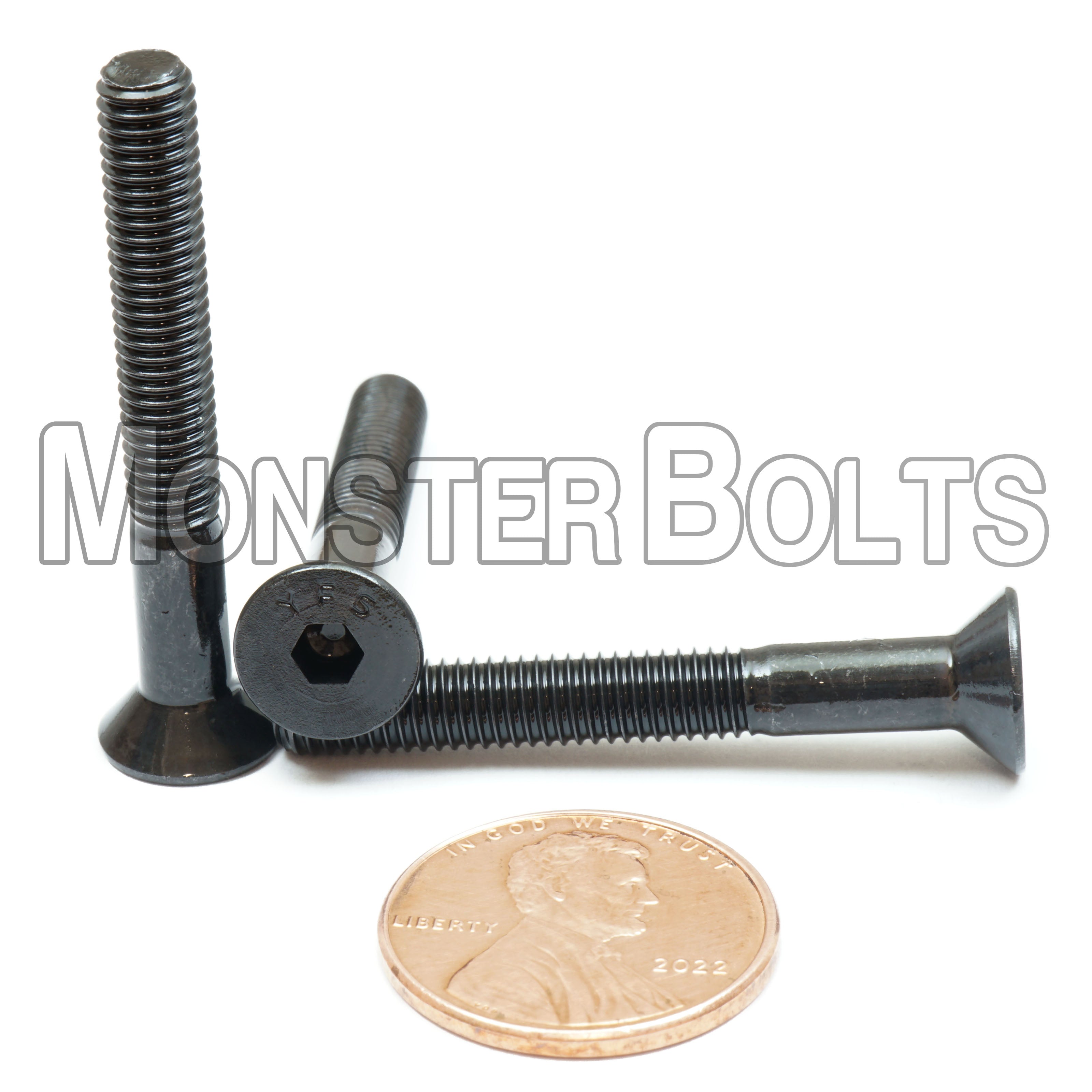 BULK #10-32 Flat Head Socket Cap screws, Alloy Steel with Black Oxide, Fine Thread