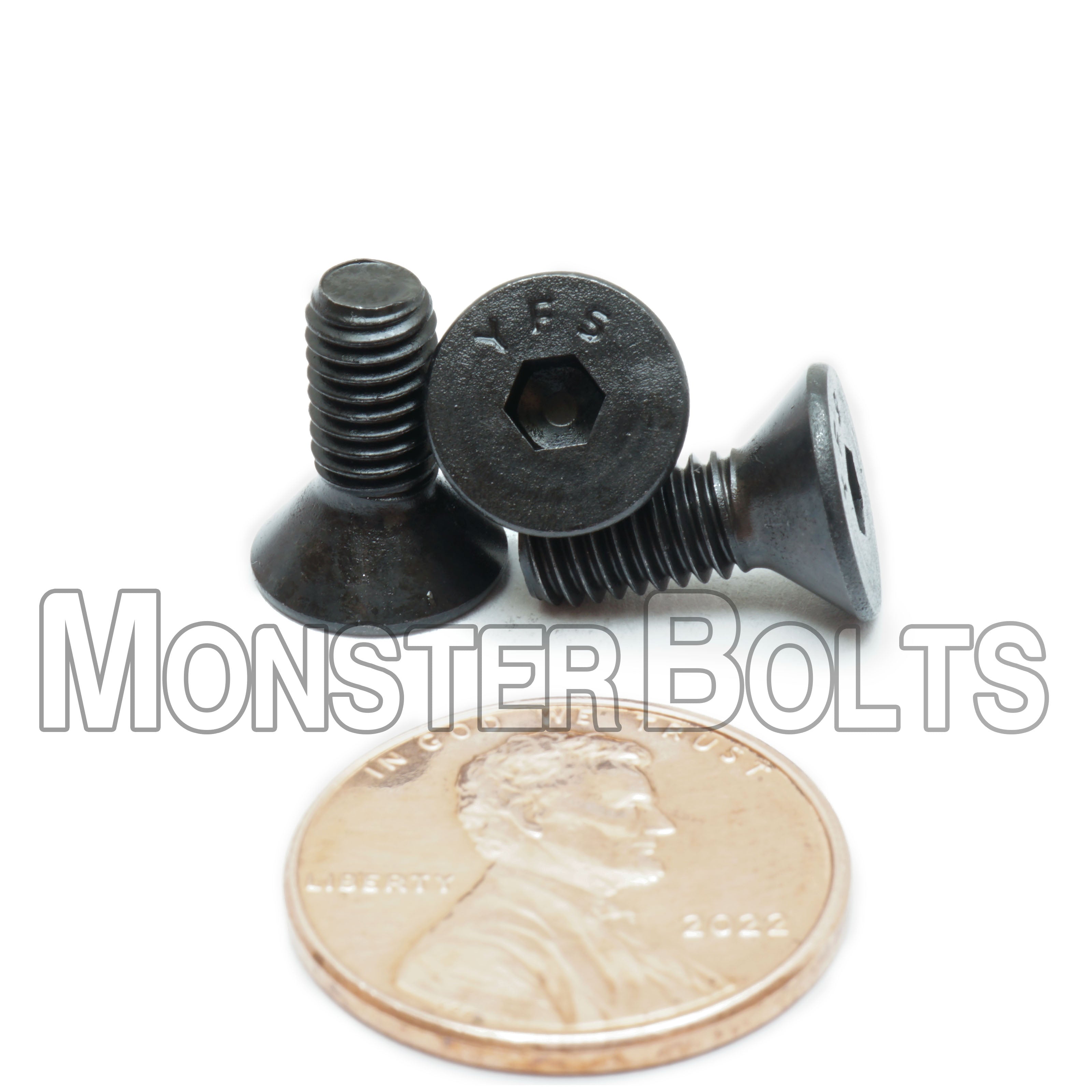 BULK #10-32 Flat Head Socket Cap screws, Alloy Steel with Black Oxide, Fine Thread