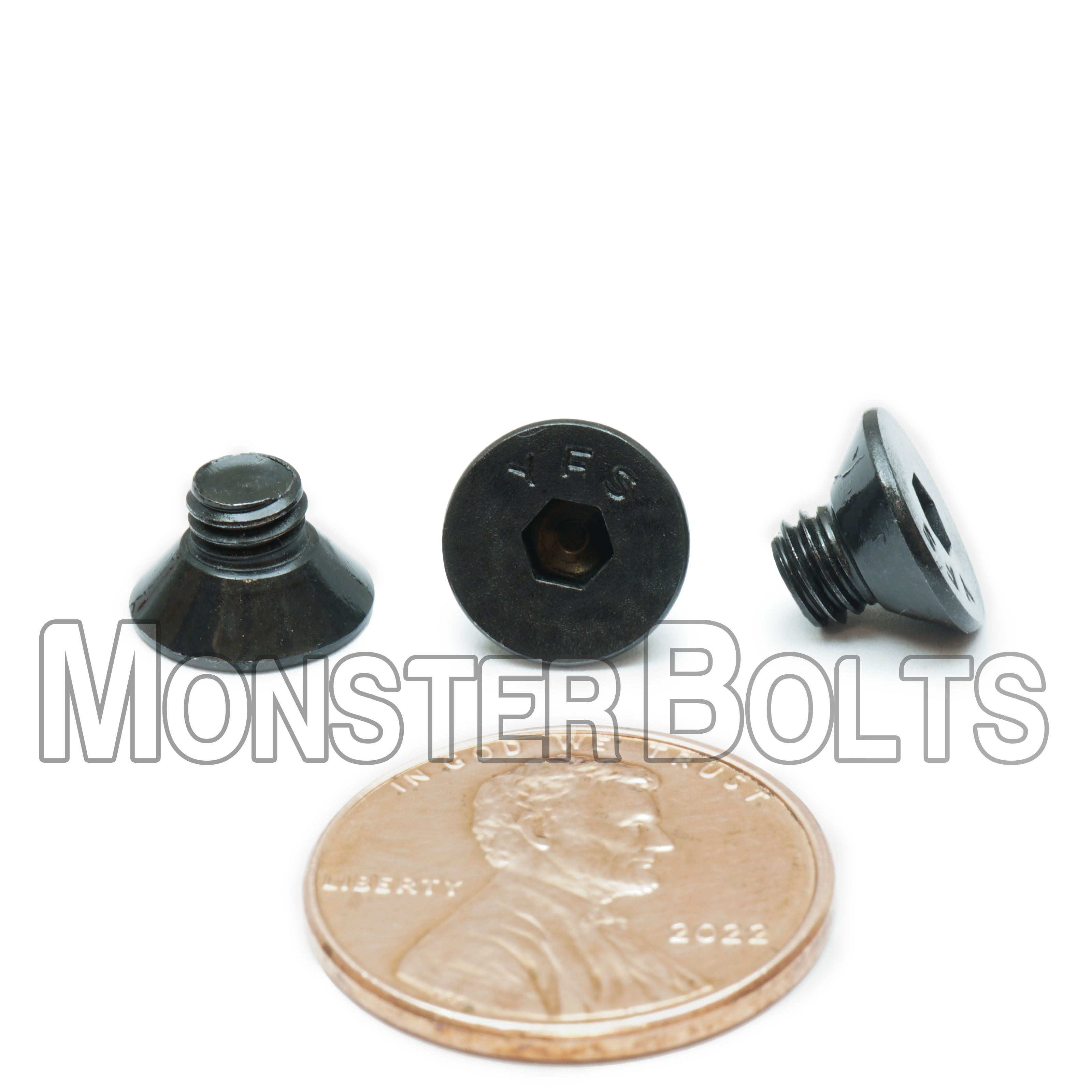 BULK #10-32 Flat Head Socket Cap screws, Alloy Steel with Black Oxide, Fine Thread