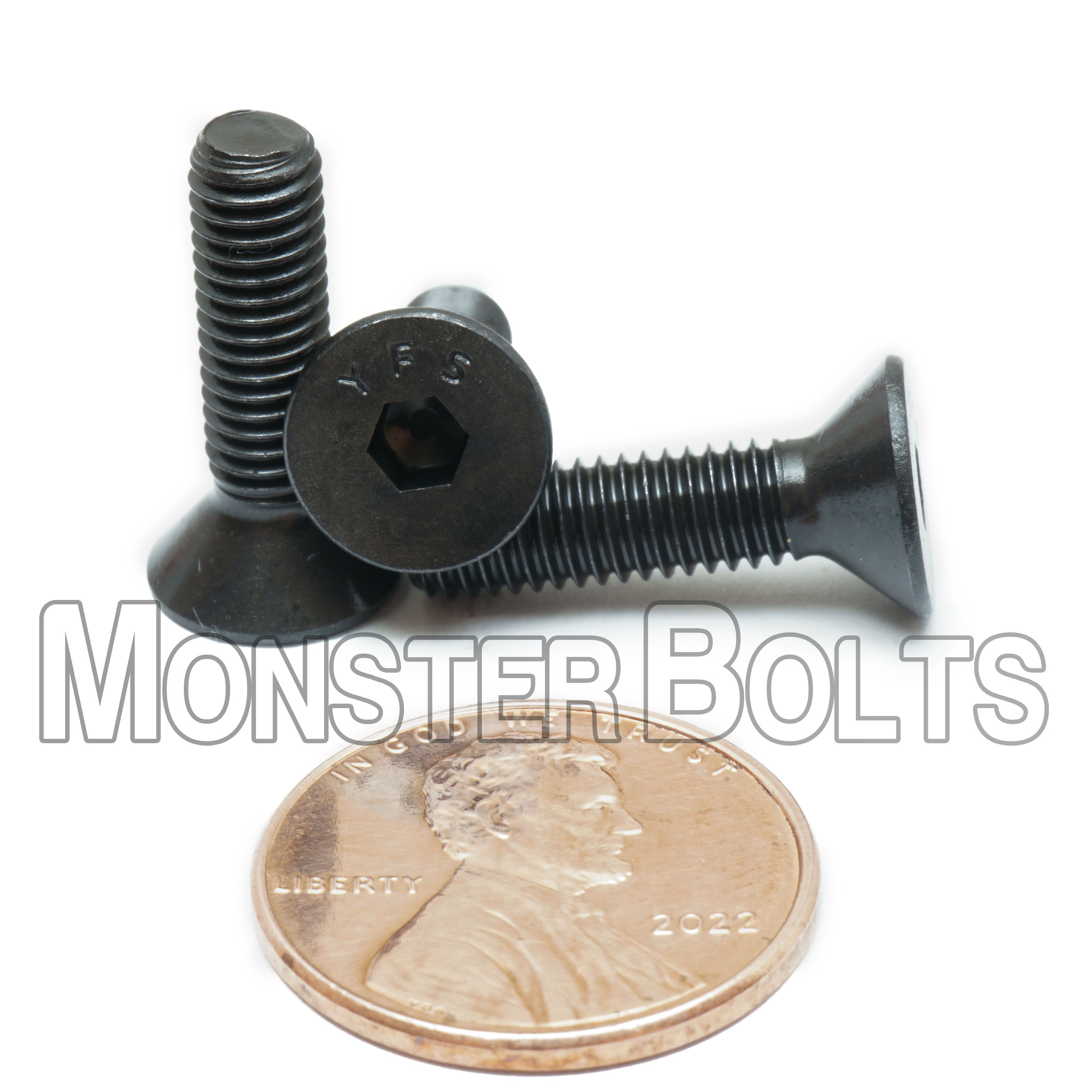 BULK #10-32 Flat Head Socket Cap screws, Alloy Steel with Black Oxide, Fine Thread