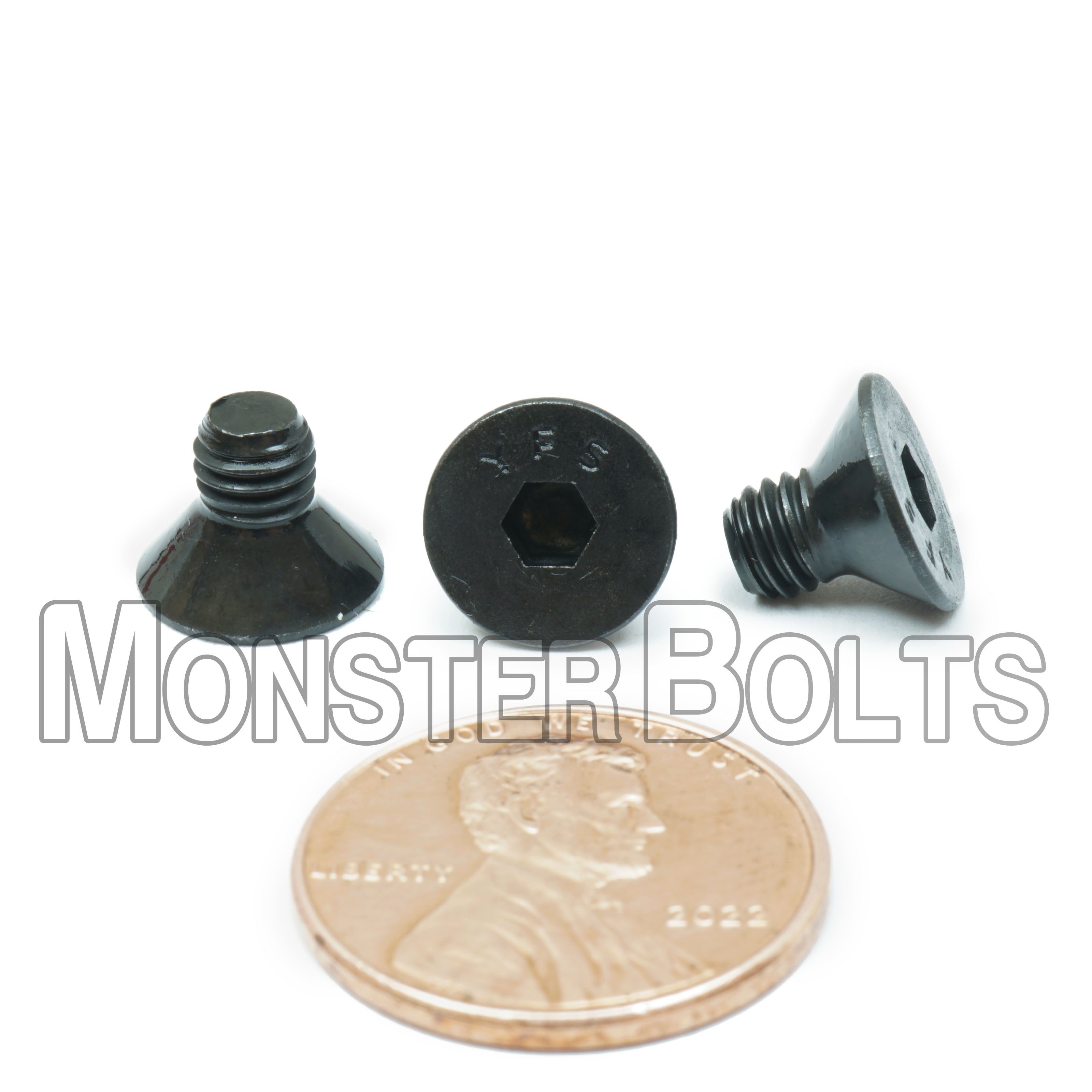 BULK #10-32 Flat Head Socket Cap screws, Alloy Steel with Black Oxide, Fine Thread