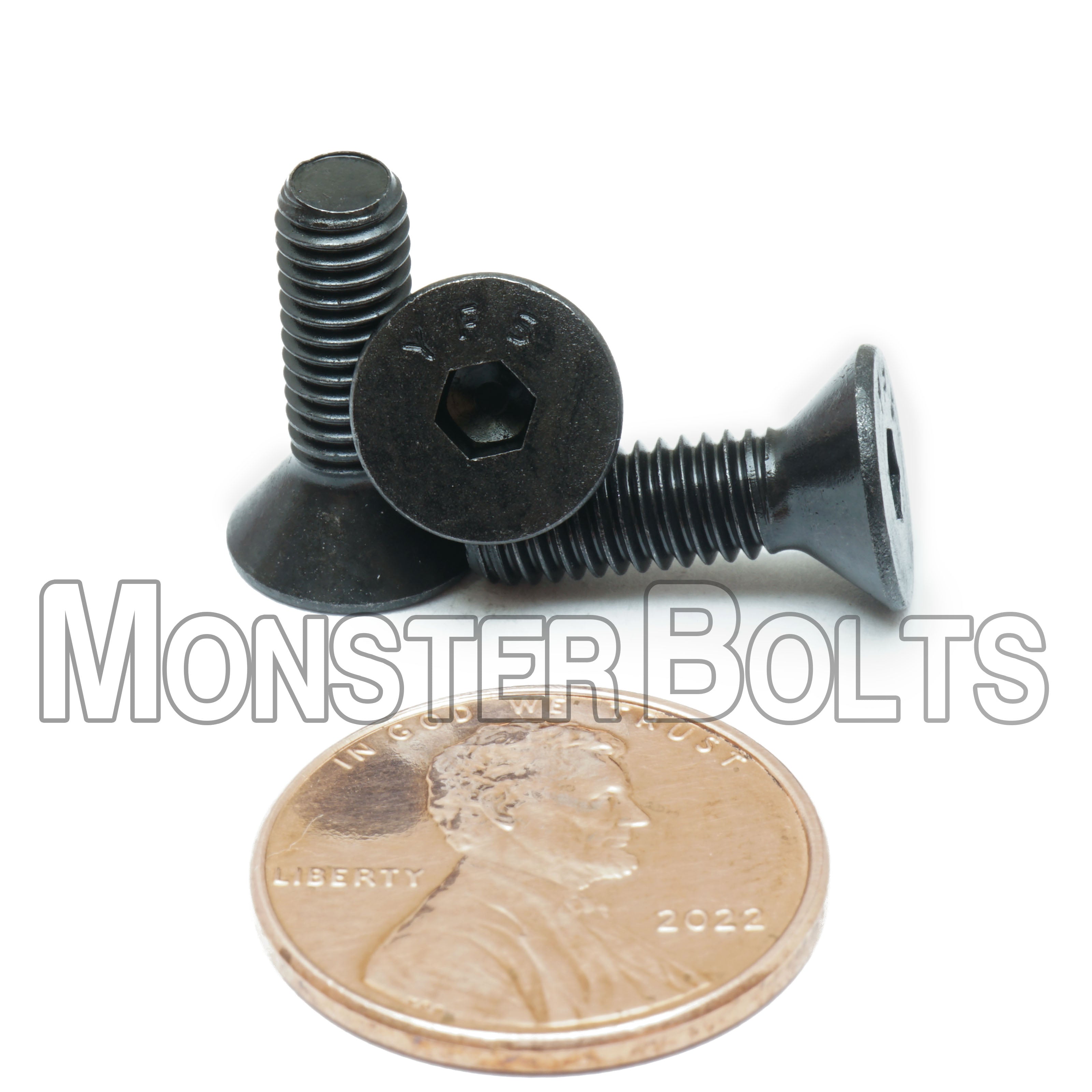 BULK #10-32 Flat Head Socket Cap screws, Alloy Steel with Black Oxide, Fine Thread