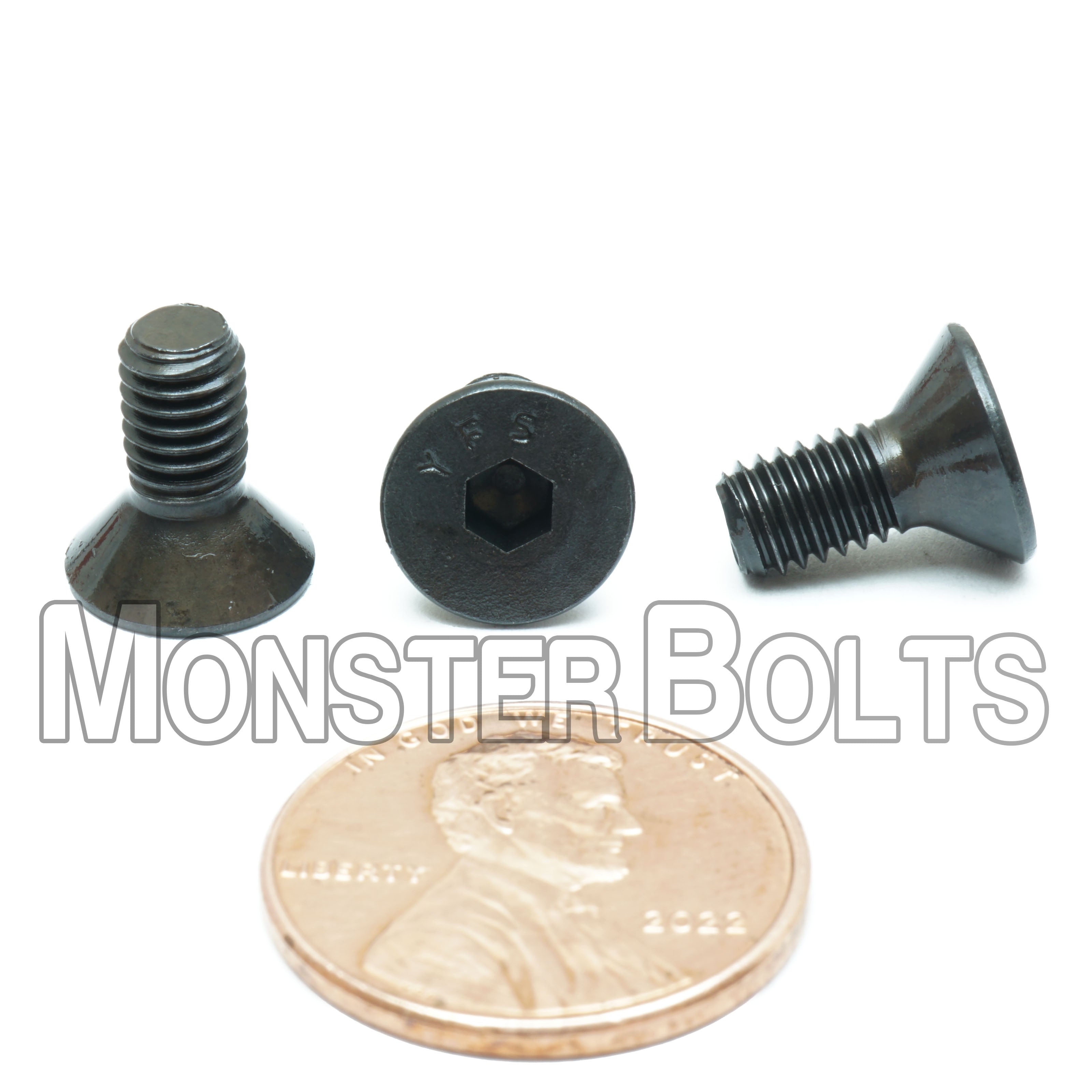 BULK #10-32 Flat Head Socket Cap screws, Alloy Steel with Black Oxide, Fine Thread