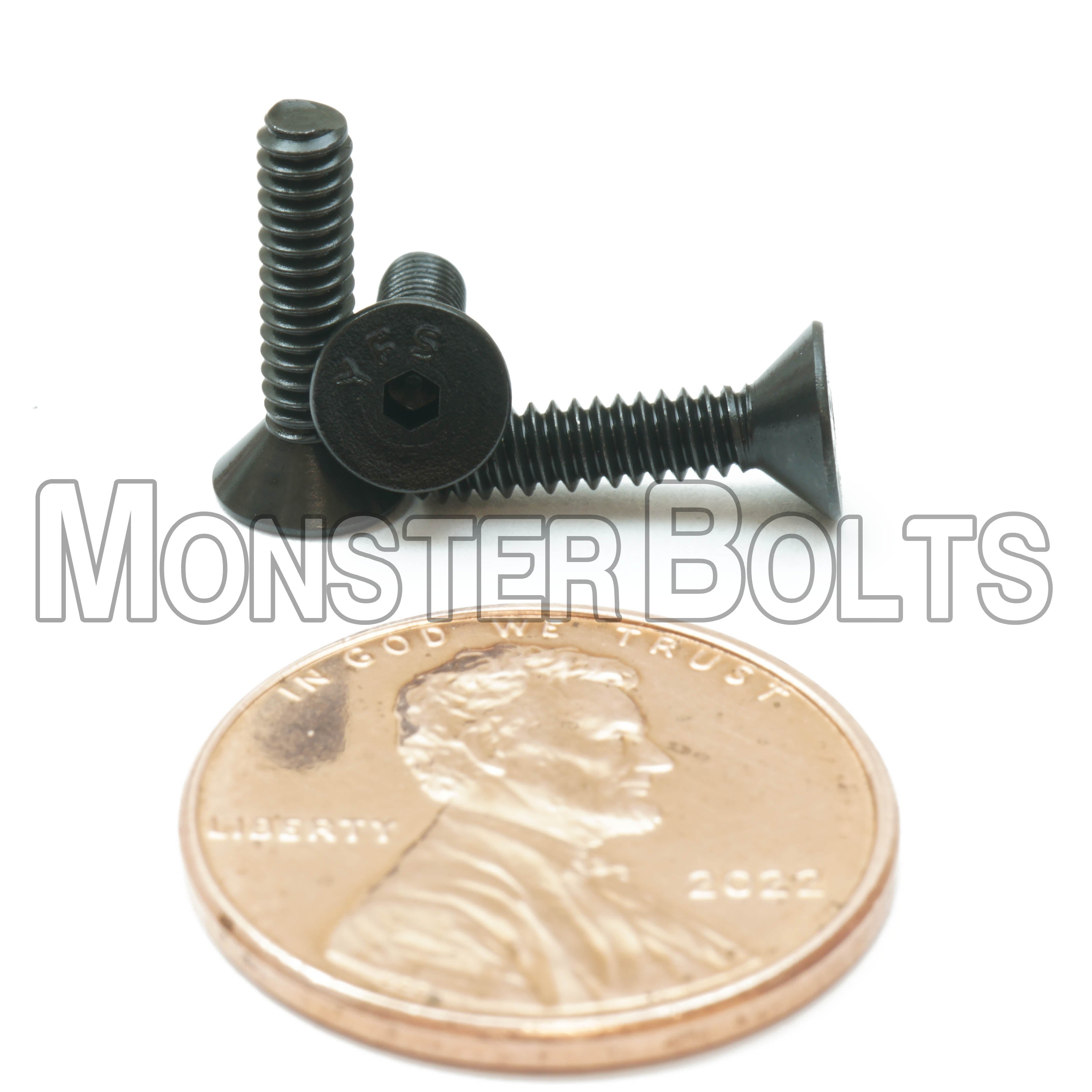 BULK #4-40 Flat Head Socket Cap screws, Alloy Steel with Black Oxide